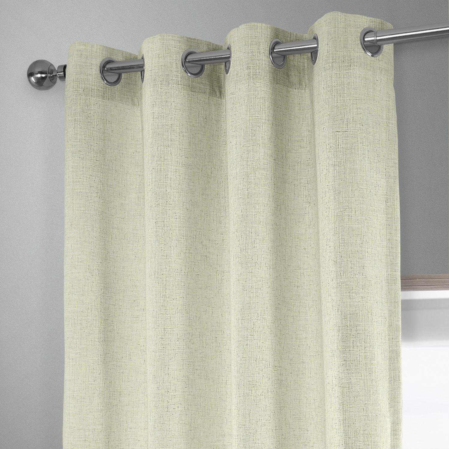 Barley Grommet Heavy Faux Linen Curtain