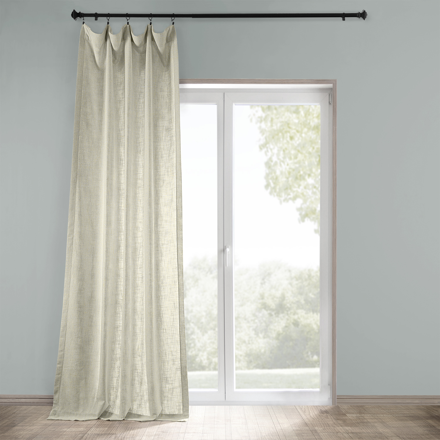 Malted Cream Heavy Faux Linen Curtain