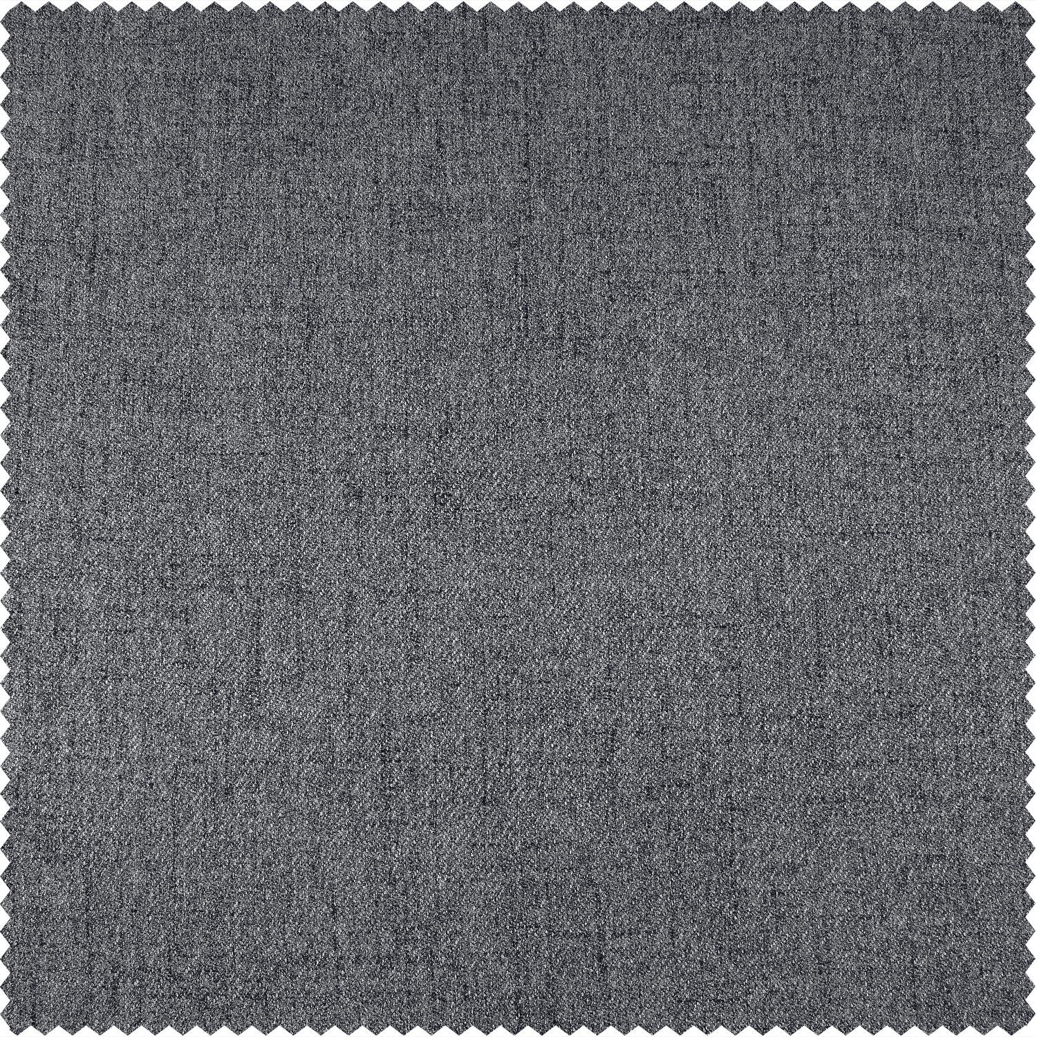 Modern Grey Thermal Room Darkening Heathered Italian Woolen Weave Grommet Curtain