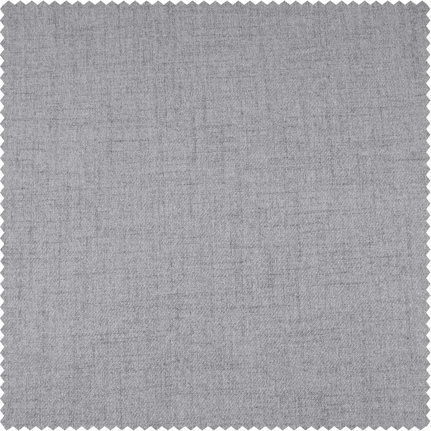 Steely Grey Thermal Room Darkening Heathered Italian Woolen Weave Grommet Curtain