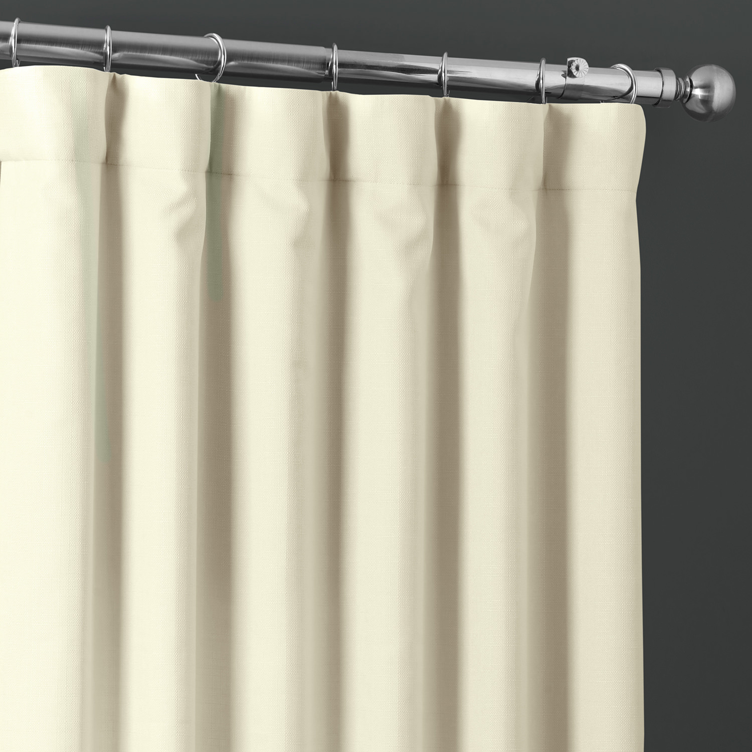 Gravity Ivory Italian Faux Linen Curtain