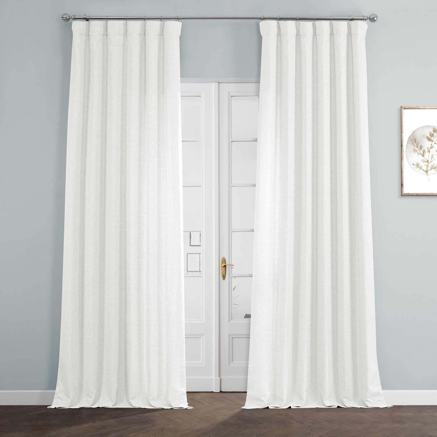 Magnolia Off White Italian Faux Linen Curtain