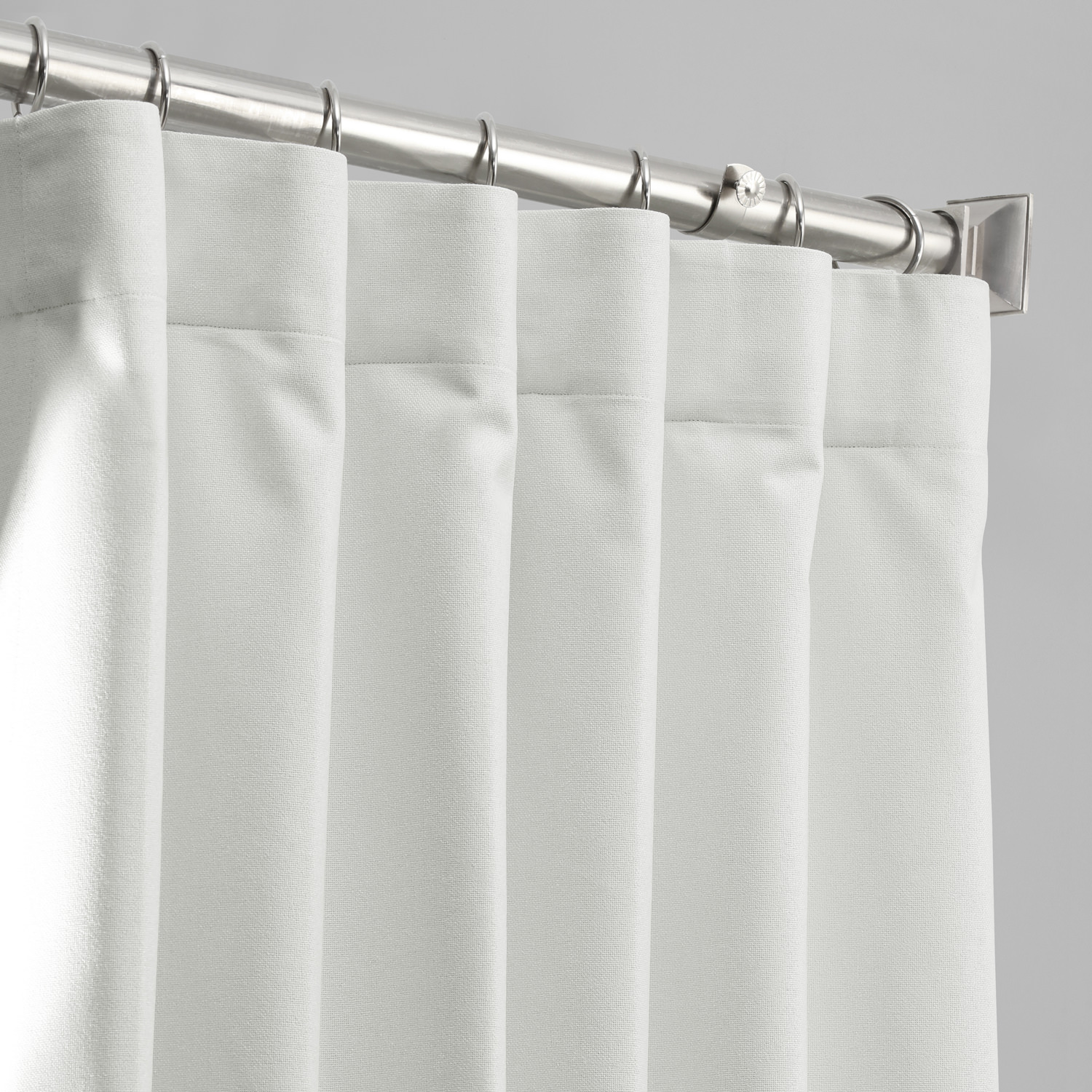 Starlight Off White Vintage Thermal Cross Linen Weave Blackout Curtain