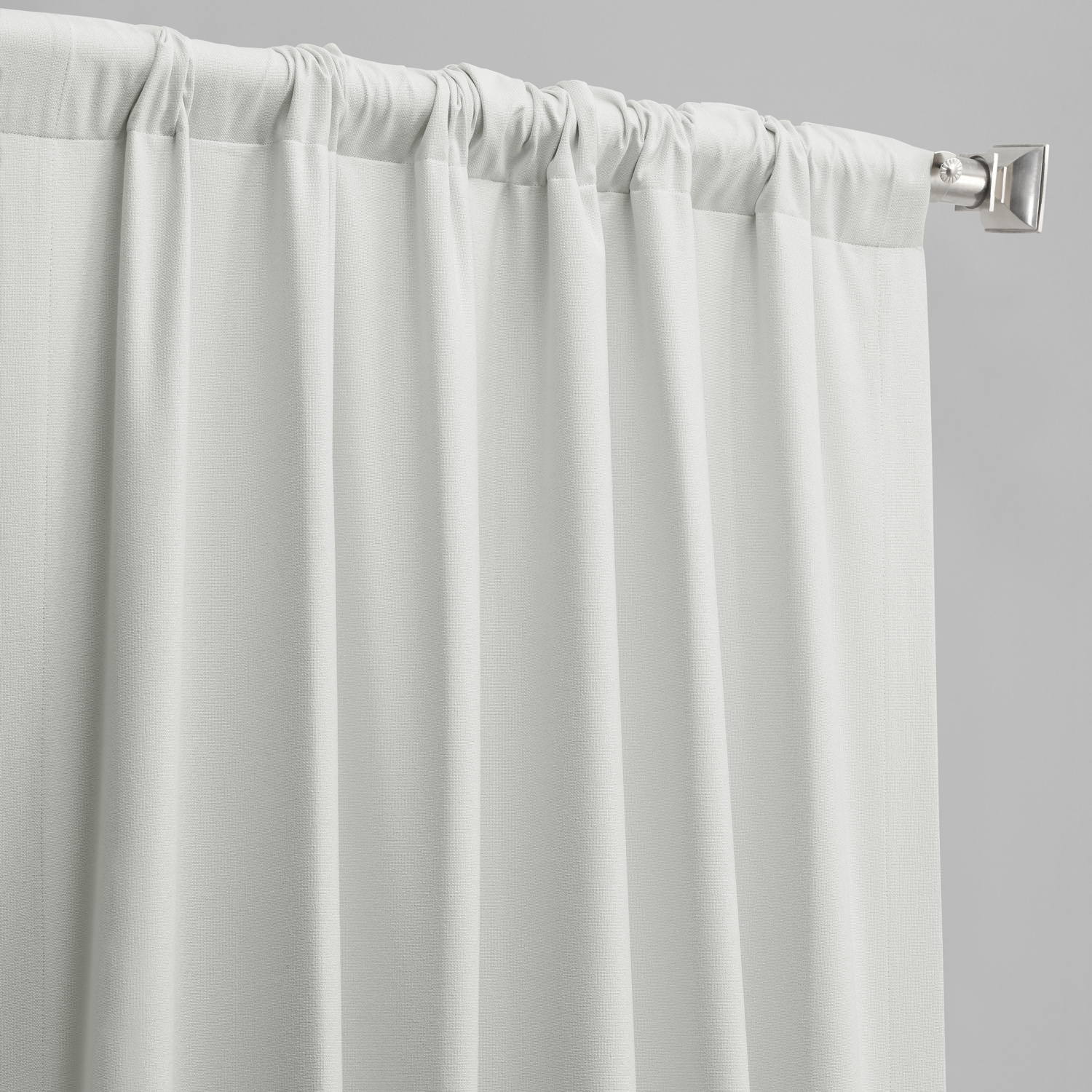 Starlight Off White Vintage Thermal Cross Linen Weave Blackout Curtain