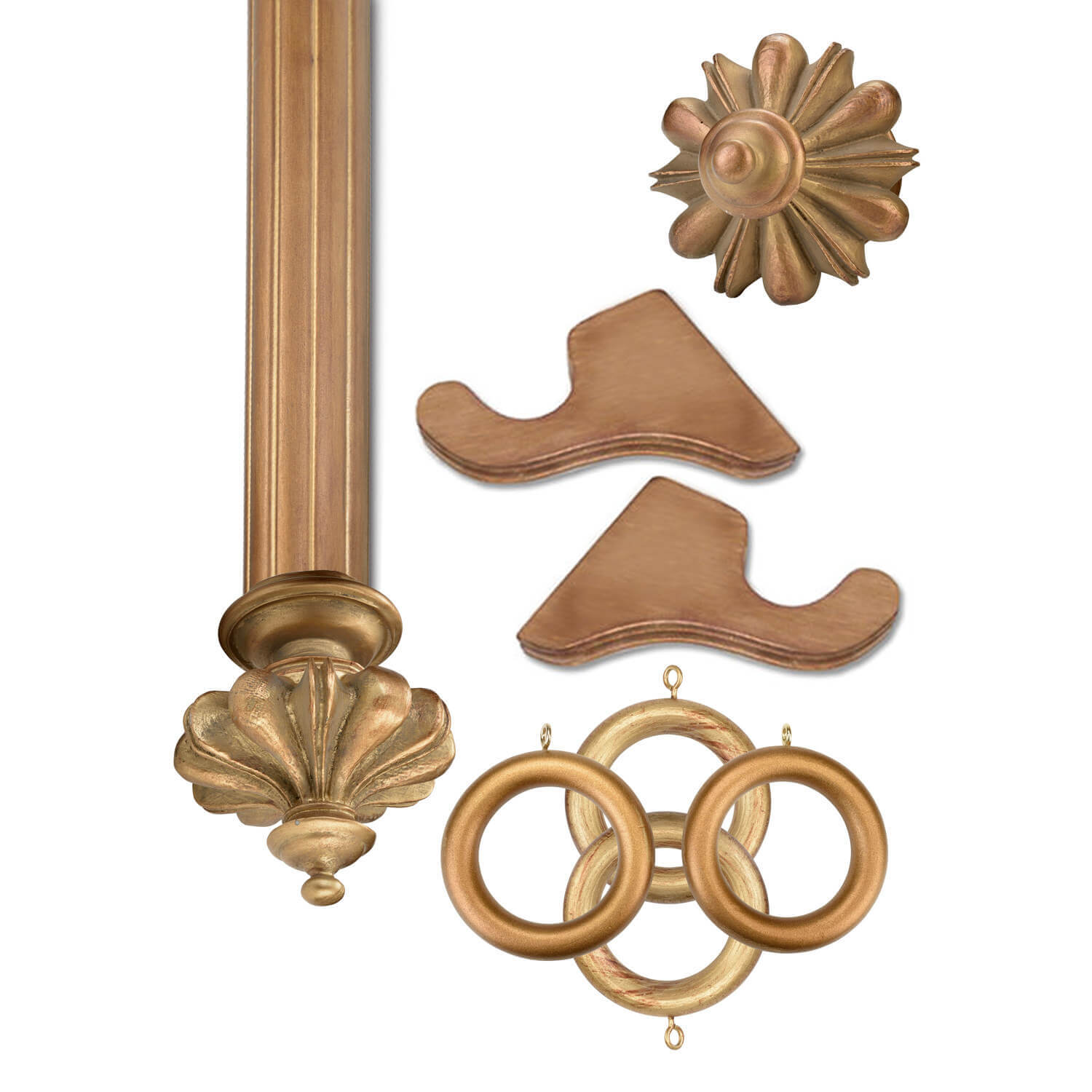 Istanbul Historical Gold Prepacked Wooden Rod Set