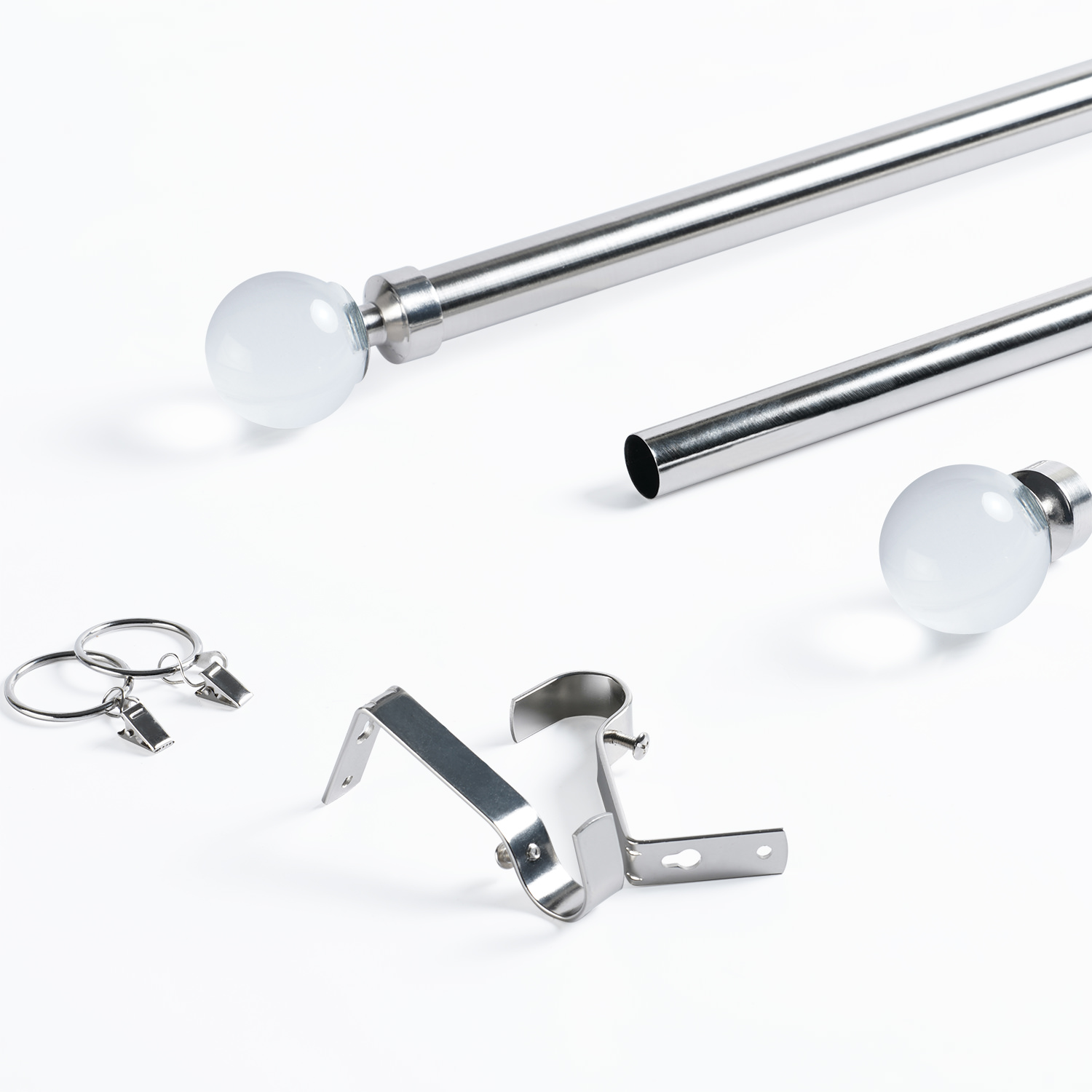 Glass Sphere Extendable Metal Rod Set- Nickel