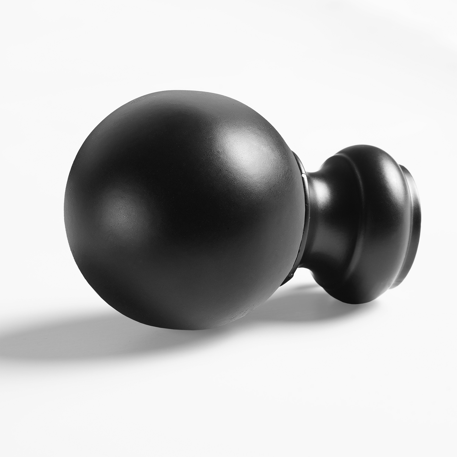 Classic Sphere Ball Extendable Metal Rod Set- Matte Black