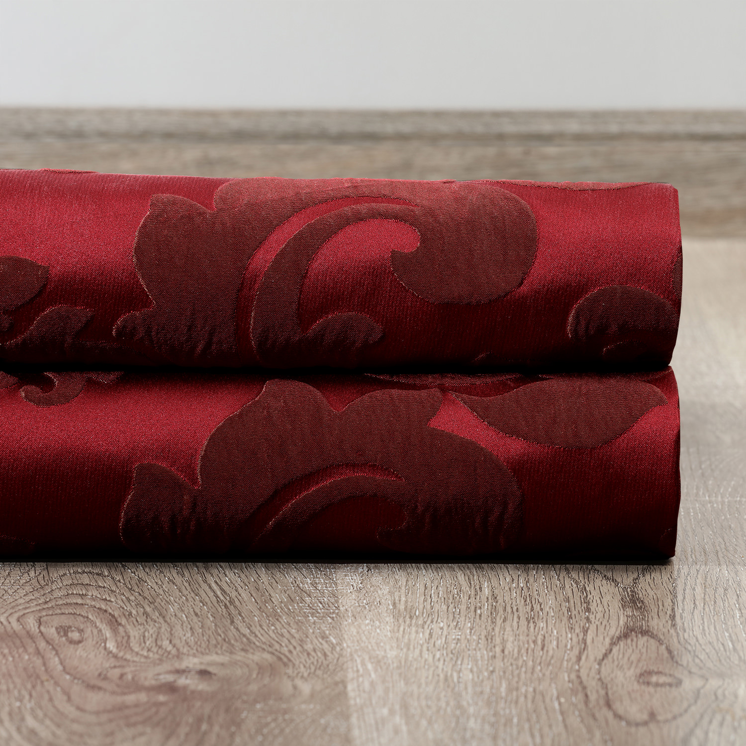 Astoria Red &amp; Bronze Designer Damask Swatch