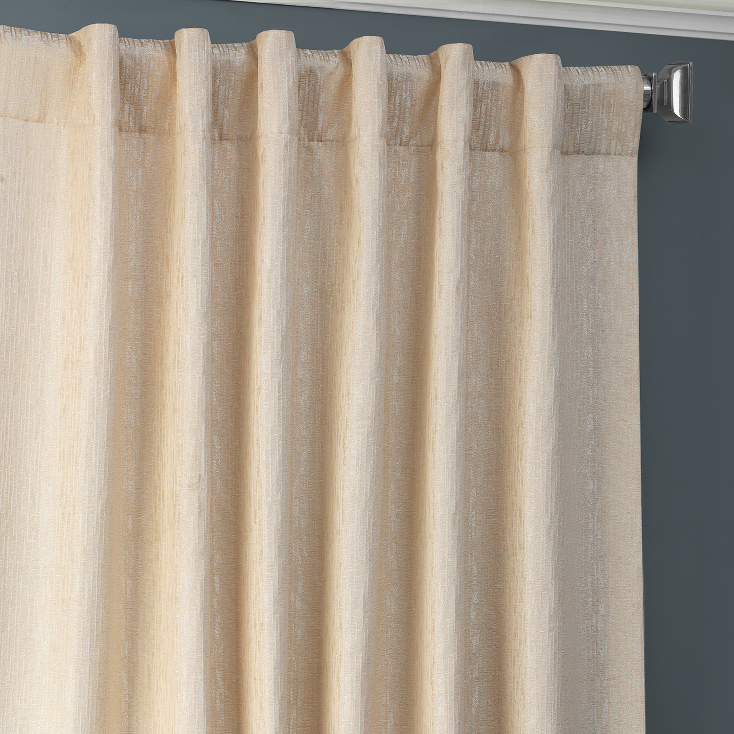 Birchwood Sand Designer Jacquard Curtain