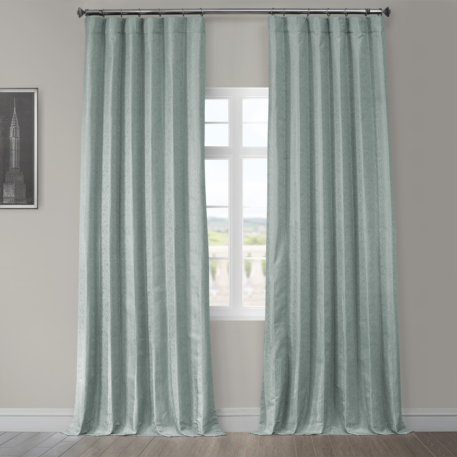 Birchwood Larimar Designer Jacquard Curtain