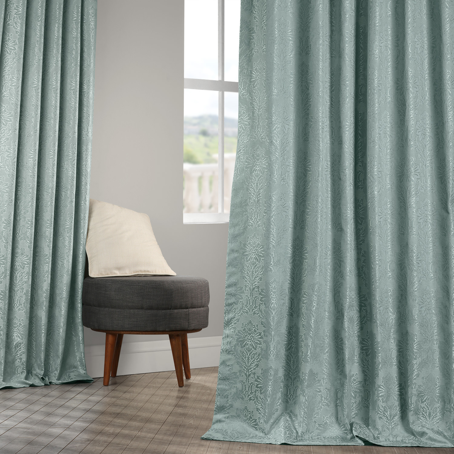 Cambric Larimar Designer Jacquard Curtain