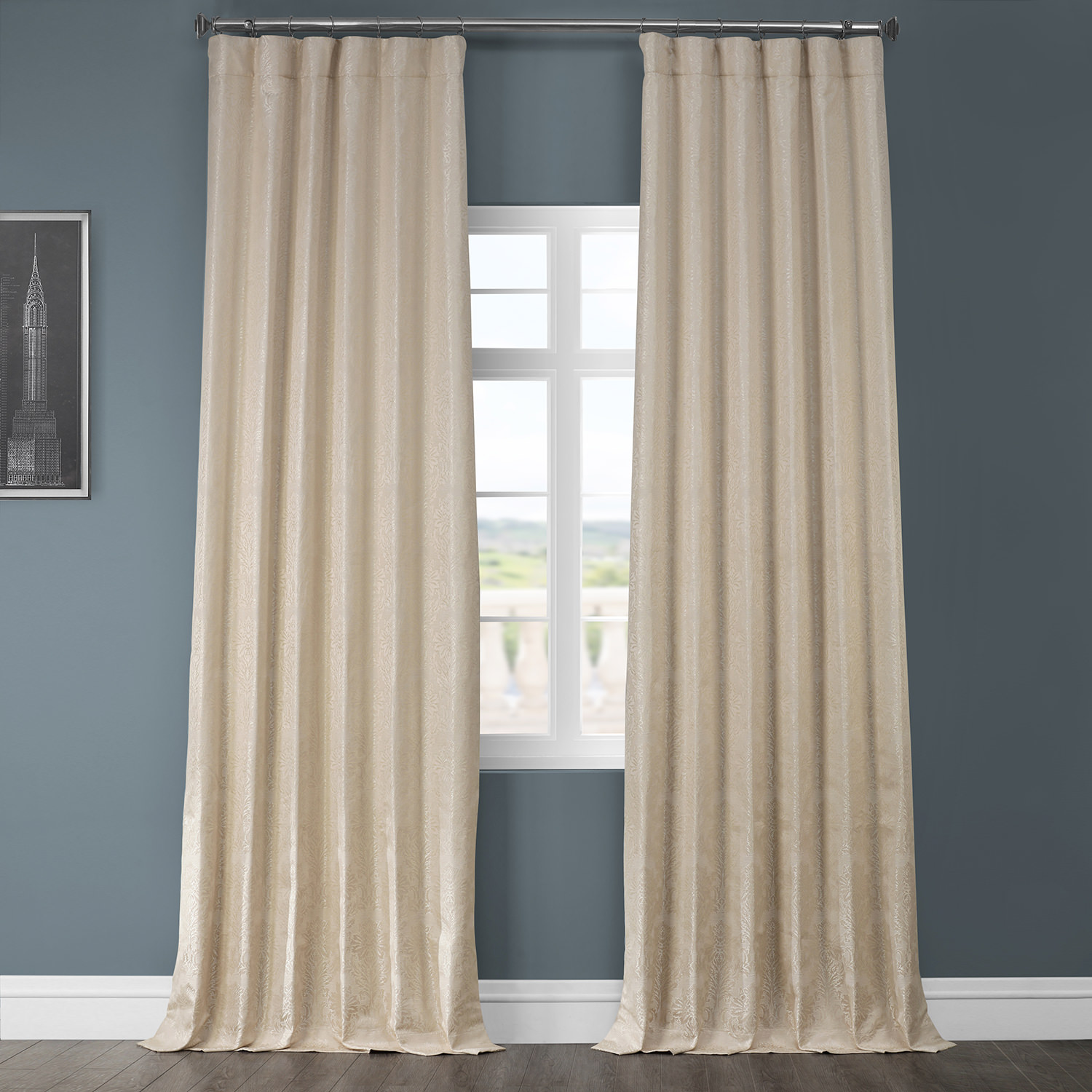 Cambric Sand Designer Jacquard Curtain