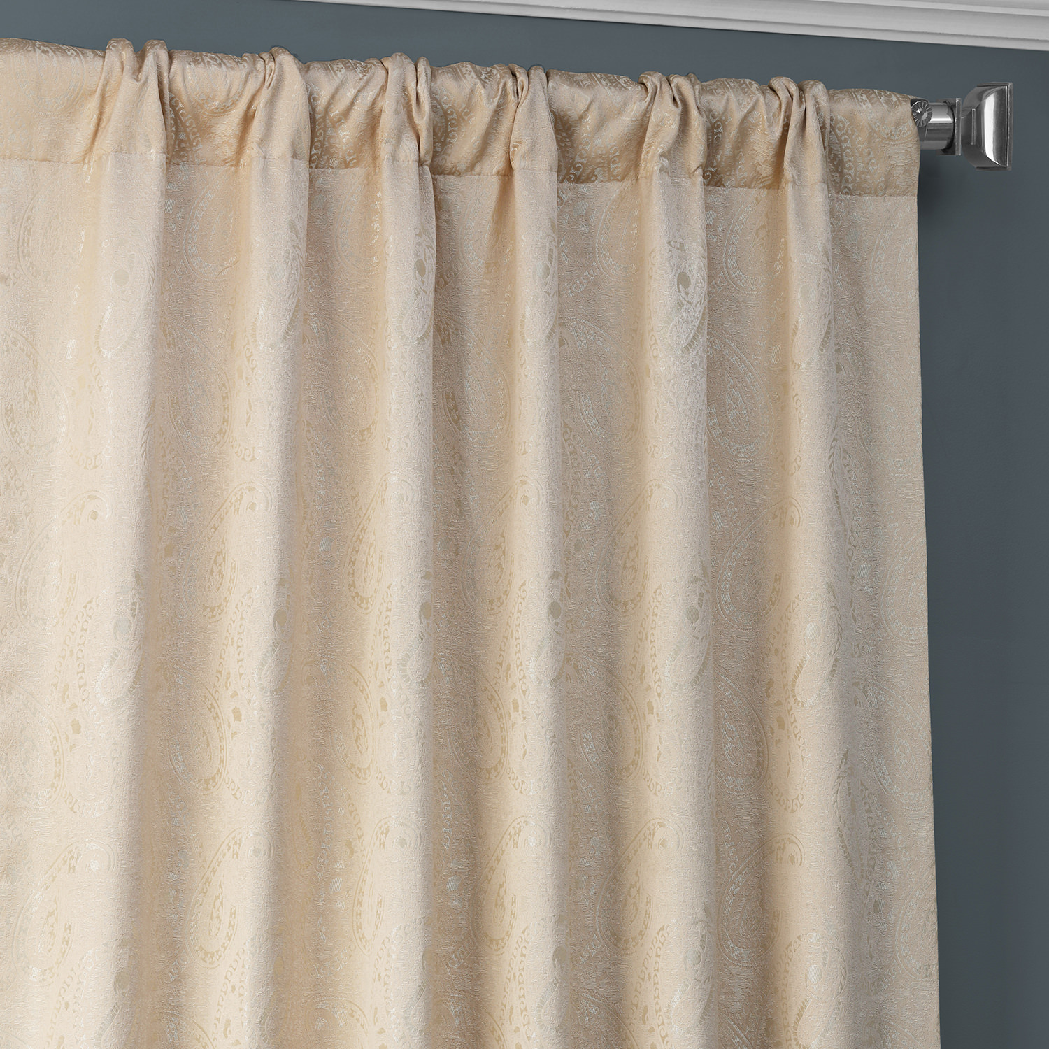 Latika Sand Designer Jacquard Curtain