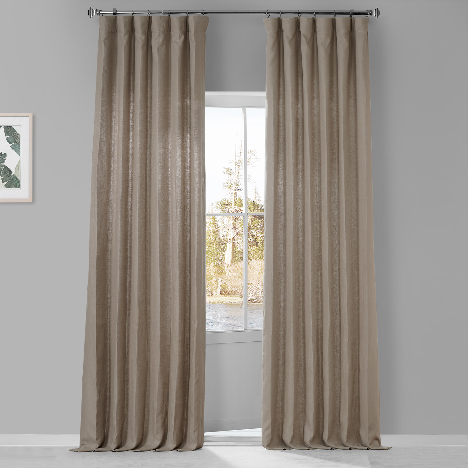 Flax Beige French Linen Curtain