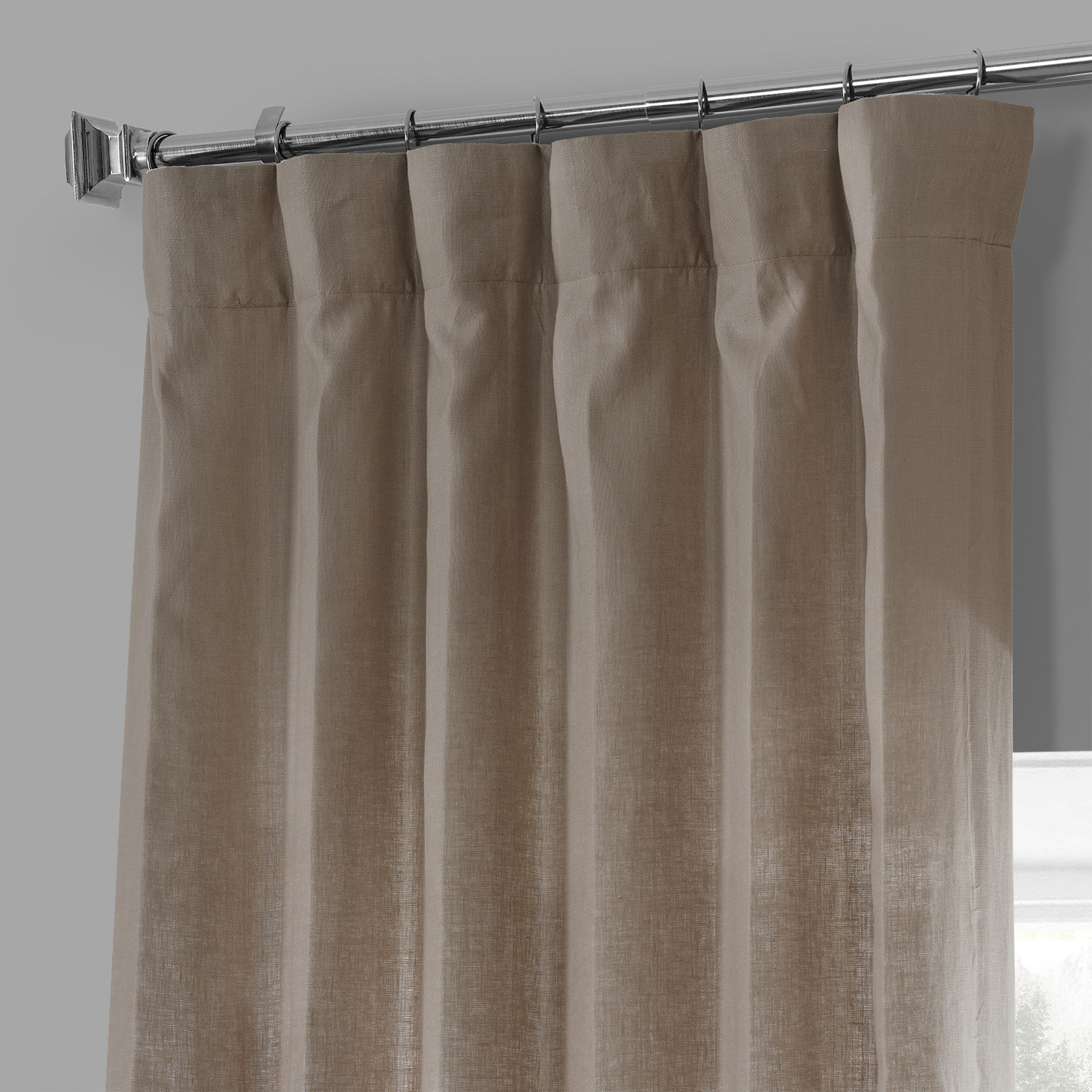 Flax Beige French Linen Curtain