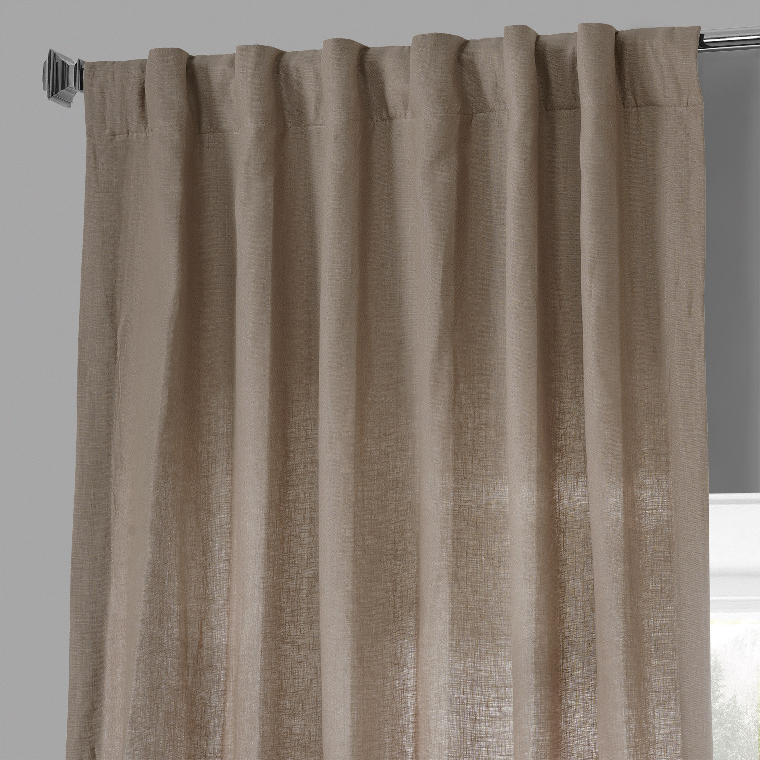 Flax Beige French Linen Curtain