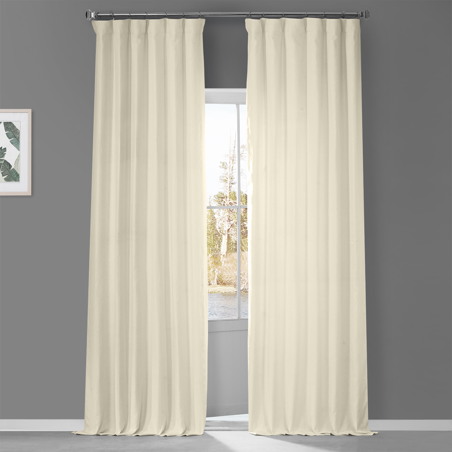 Ancient Ivory French Linen Curtain