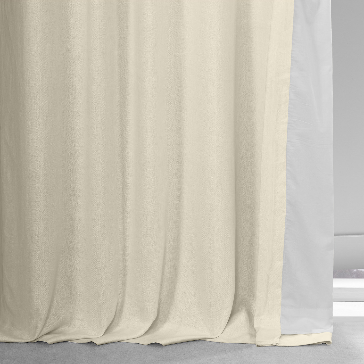 Ancient Ivory French Linen Curtain