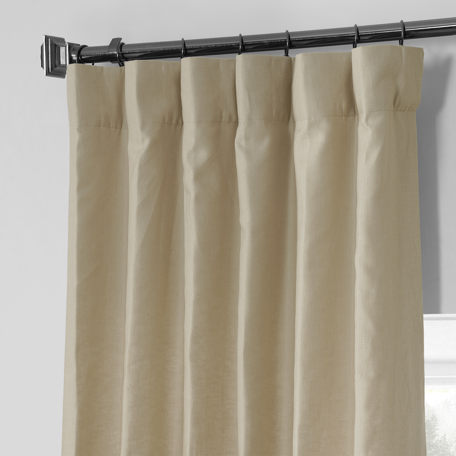 Walnut Beige French Linen Curtain