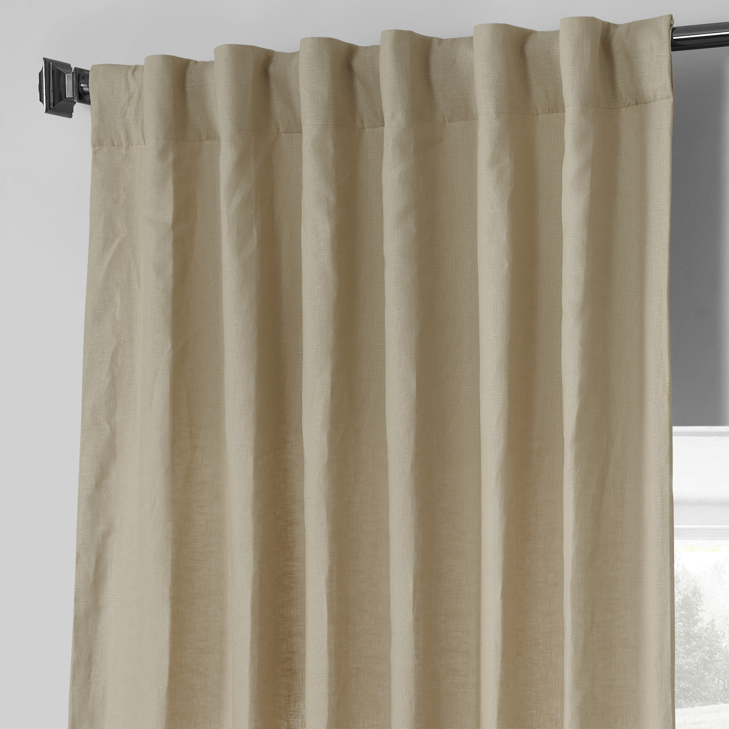 Walnut Beige French Linen Curtain