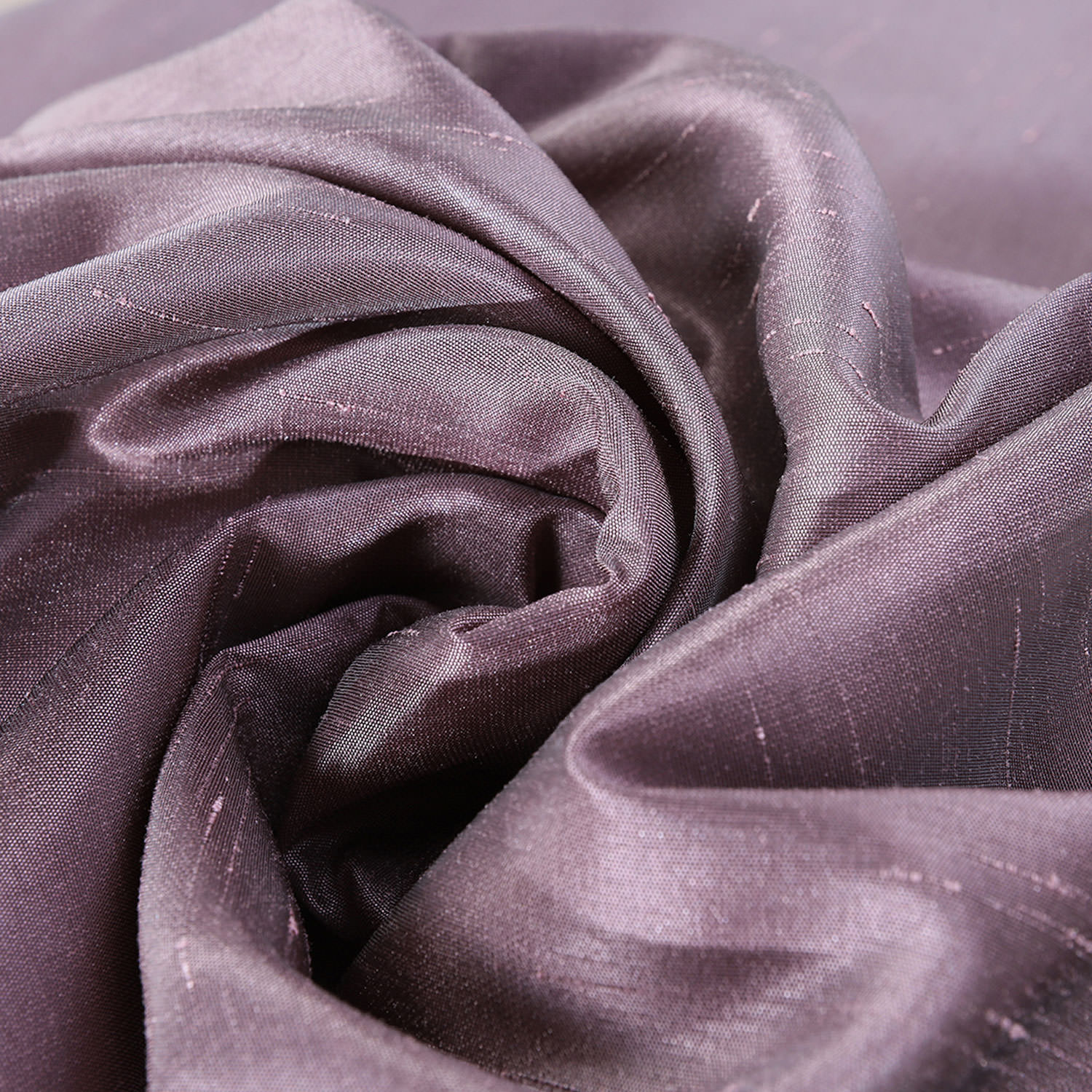 Smokey Plum Grommet Blackout Vintage Textured Faux Dupioni Silk Curtain