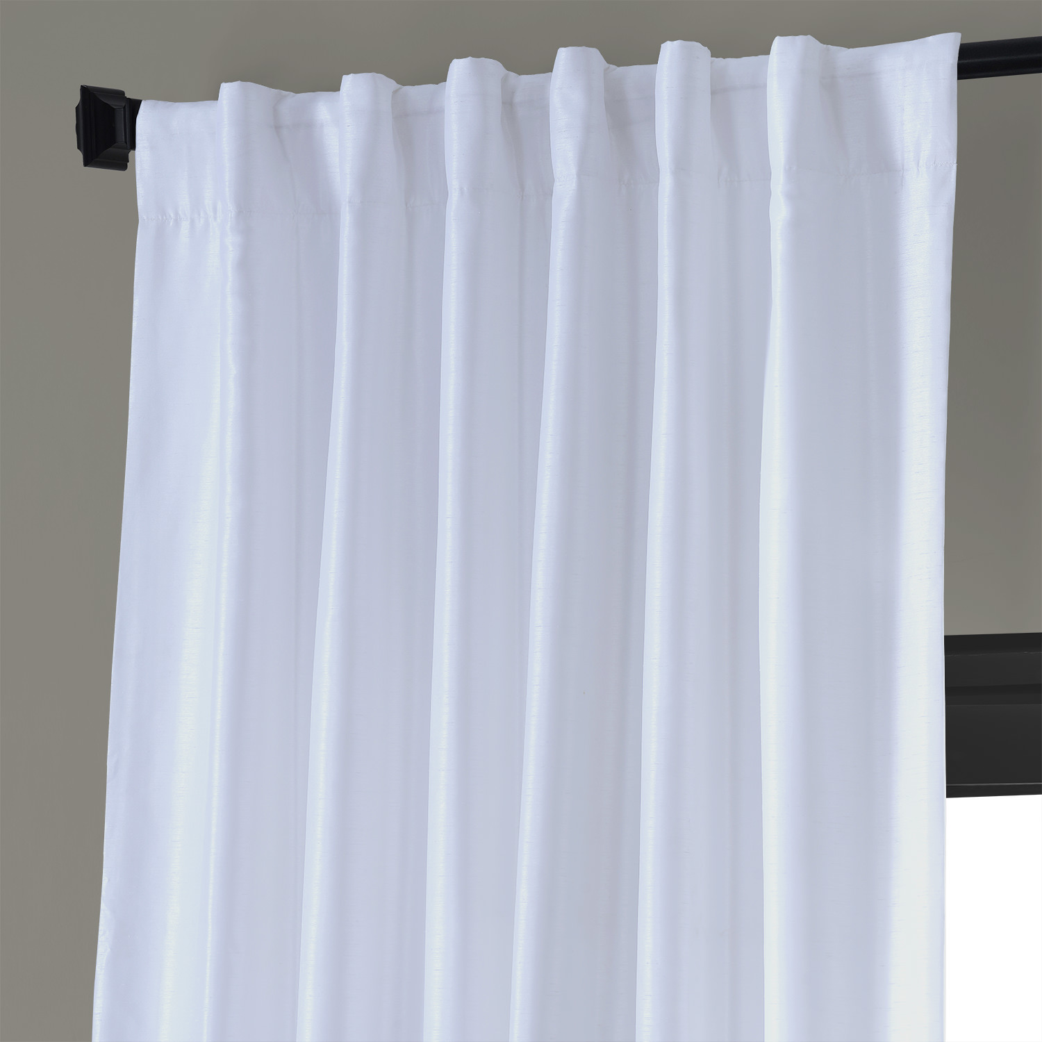 Ice Blackout Vintage Textured Faux Dupioni Curtain