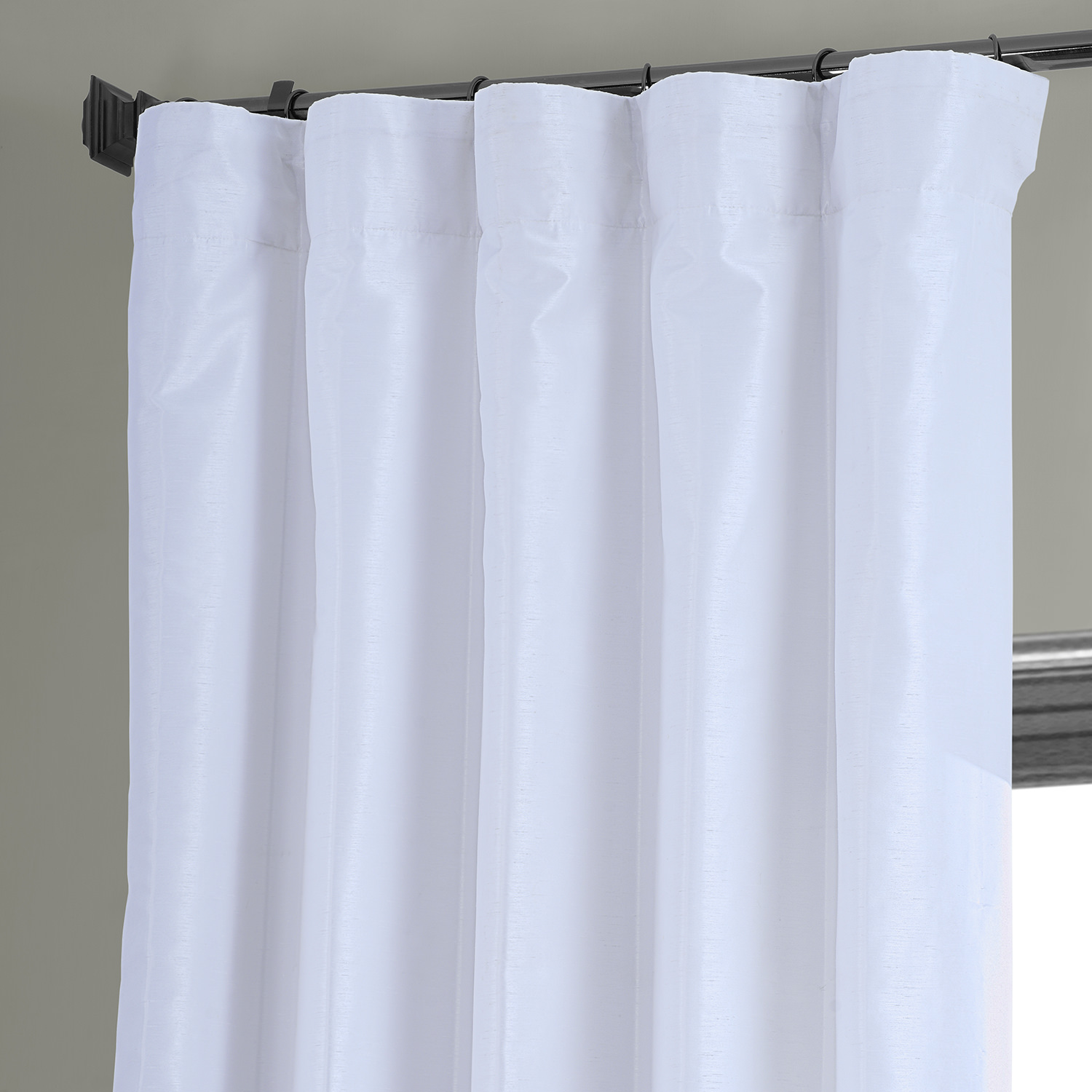 Ice Vintage Textured Faux Dupioni Silk Curtain