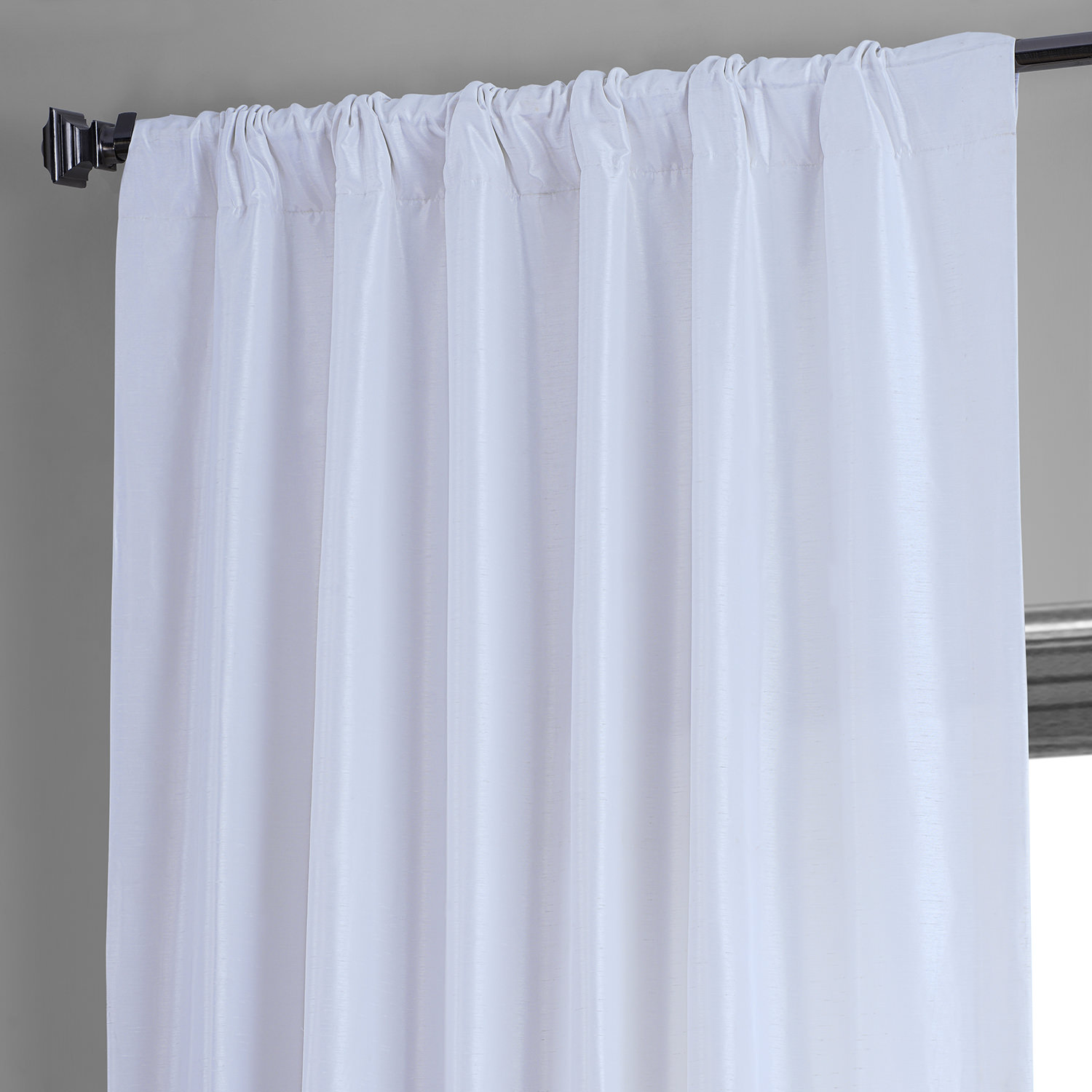 Ice Vintage Textured Faux Dupioni Silk Curtain