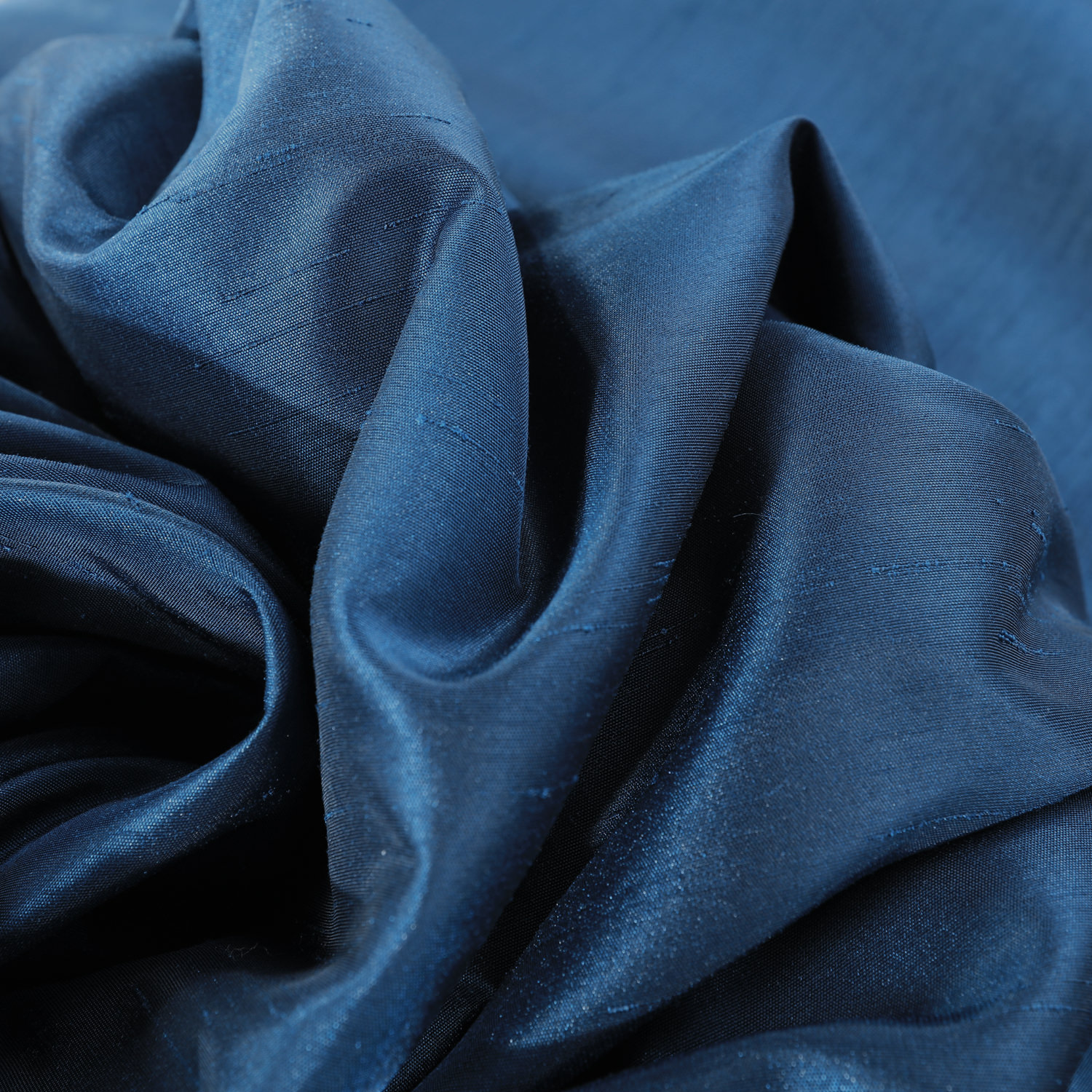 Captain's Blue Vintage Textured Faux Dupioni Silk Swatch