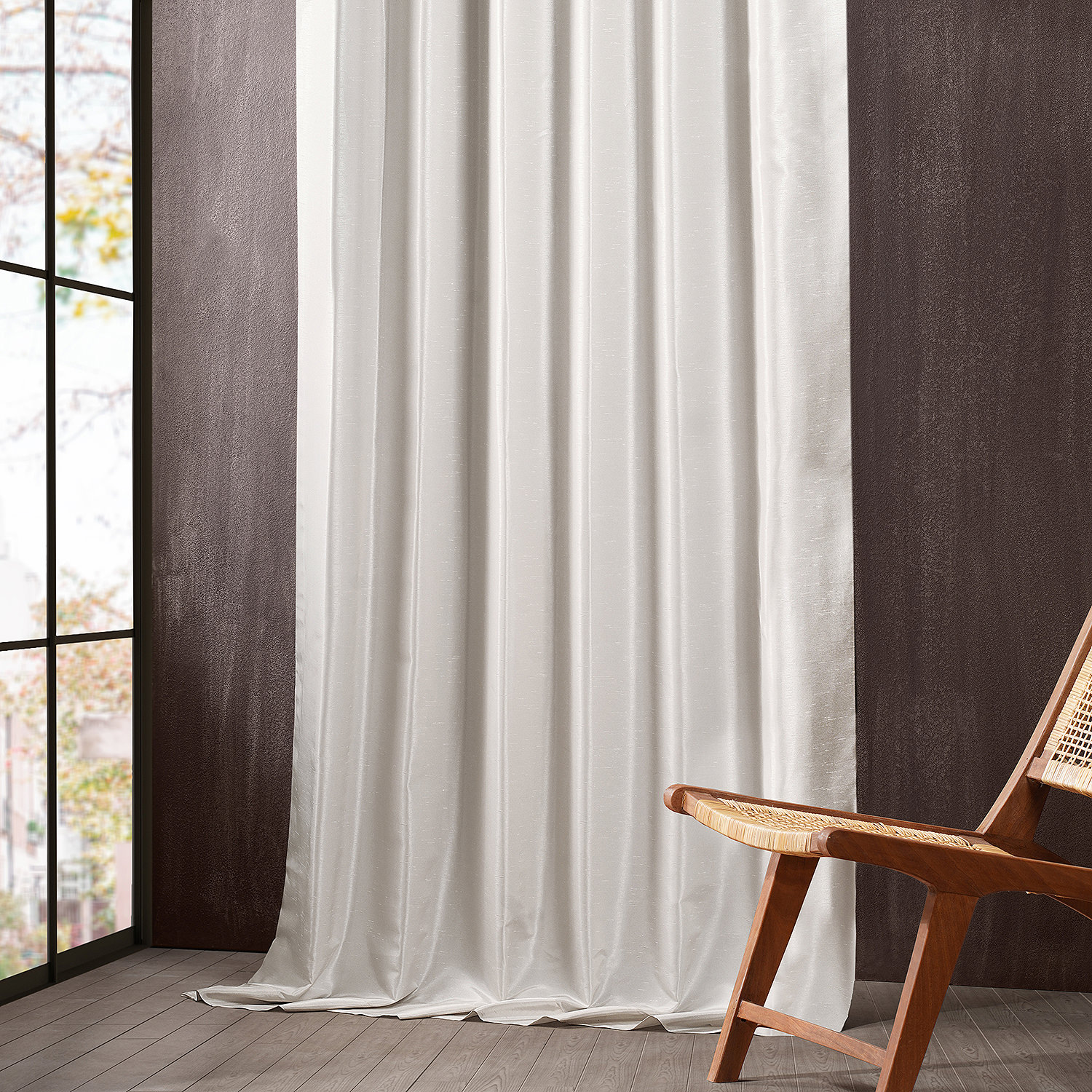 Sweet Cream Vintage Dupioni Hotel Blackout Curtain