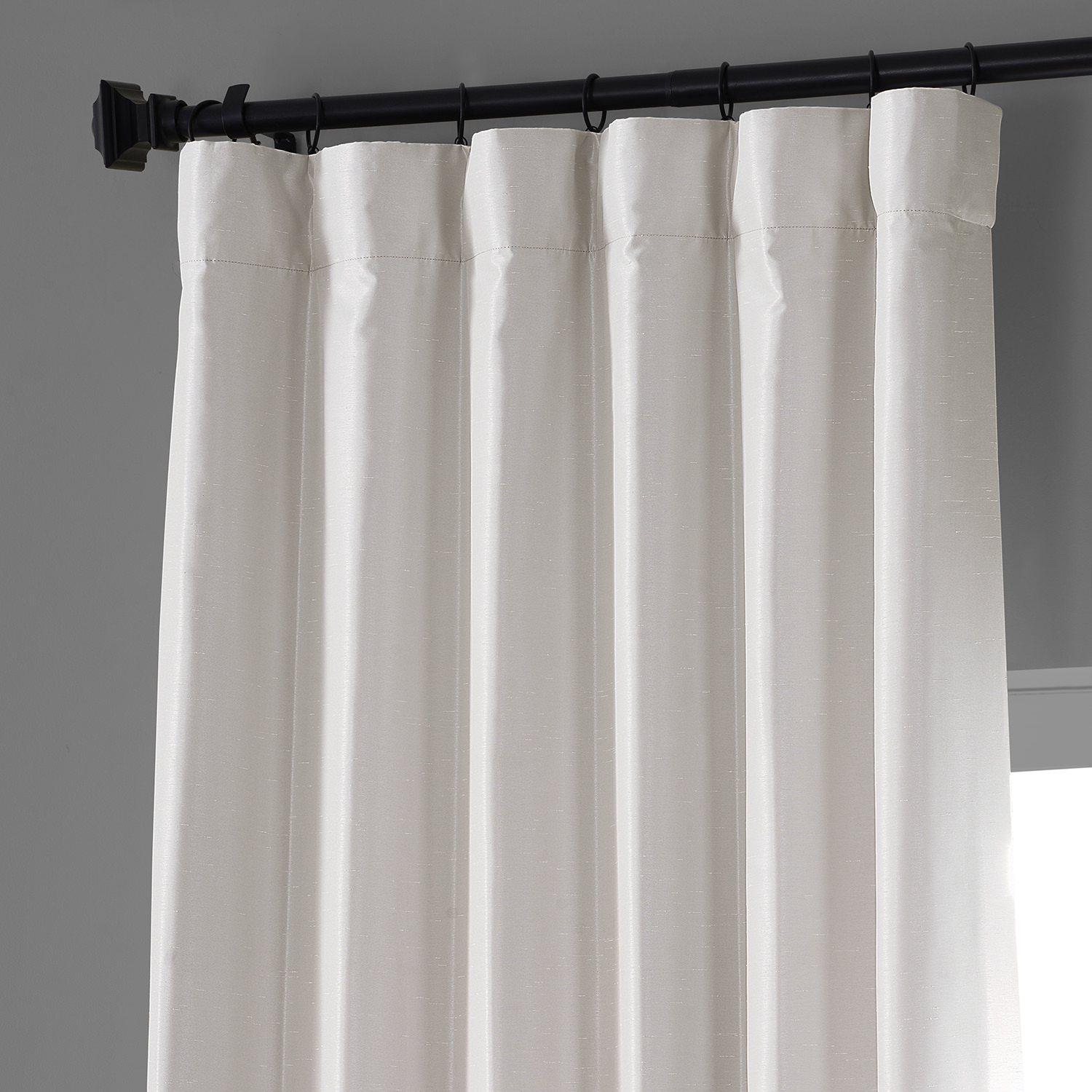 Sweet Cream Vintage Dupioni Hotel Blackout Curtain