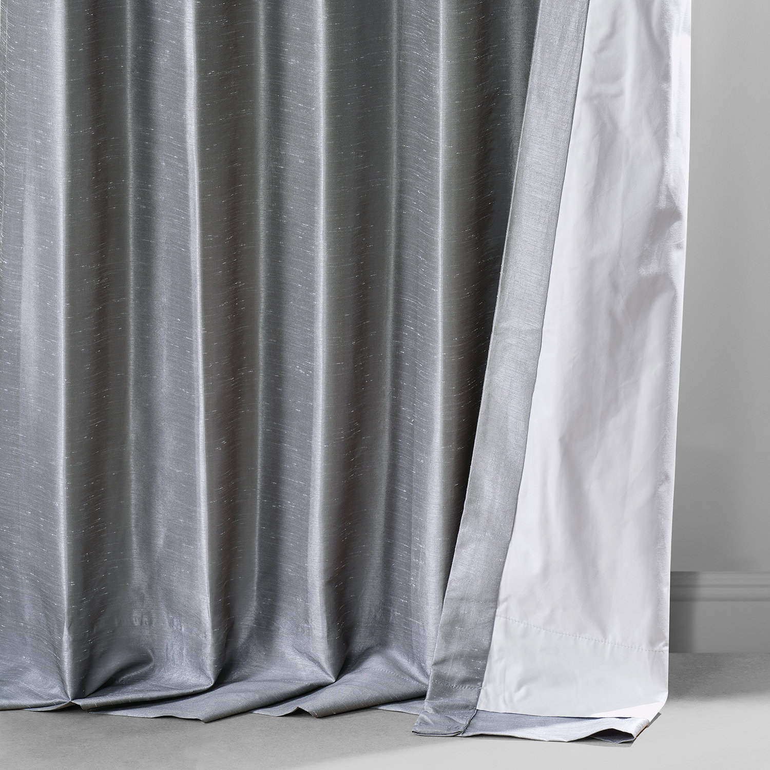 Creative Grey Vintage Dupioni Hotel Blackout Curtain