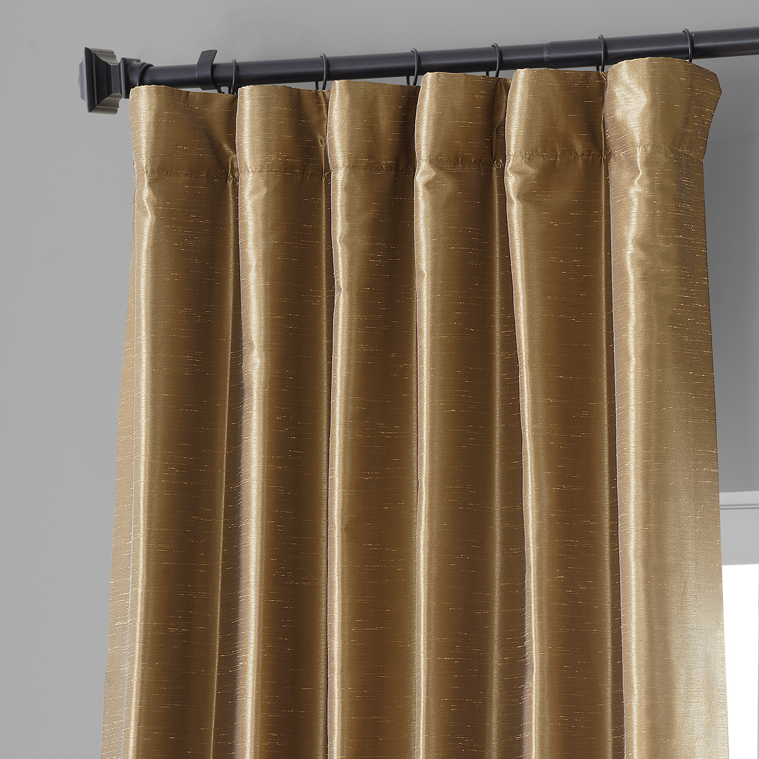 Charming Gold Vintage Dupioni Hotel Blackout Curtain