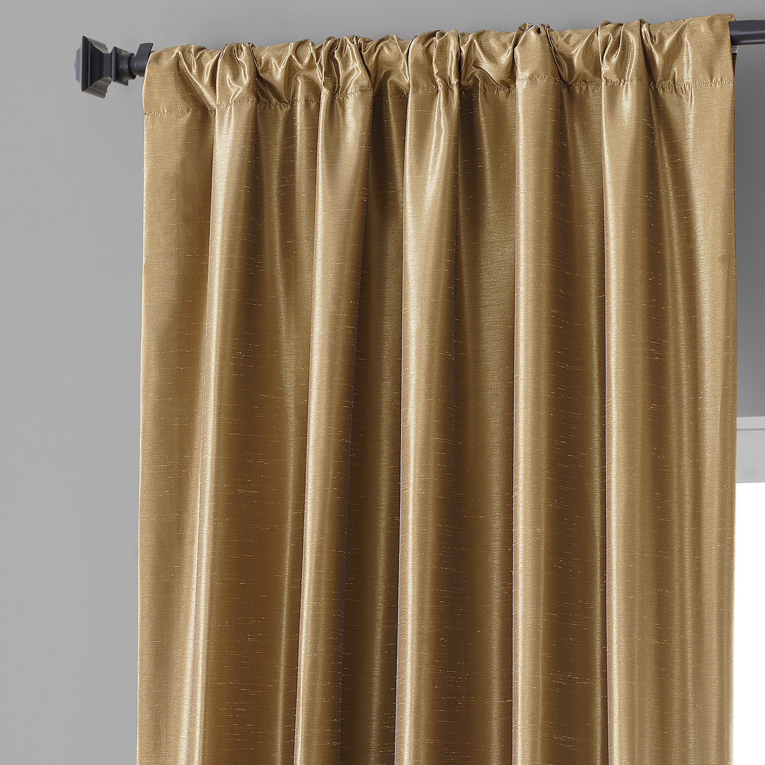 Charming Gold Vintage Dupioni Hotel Blackout Curtain