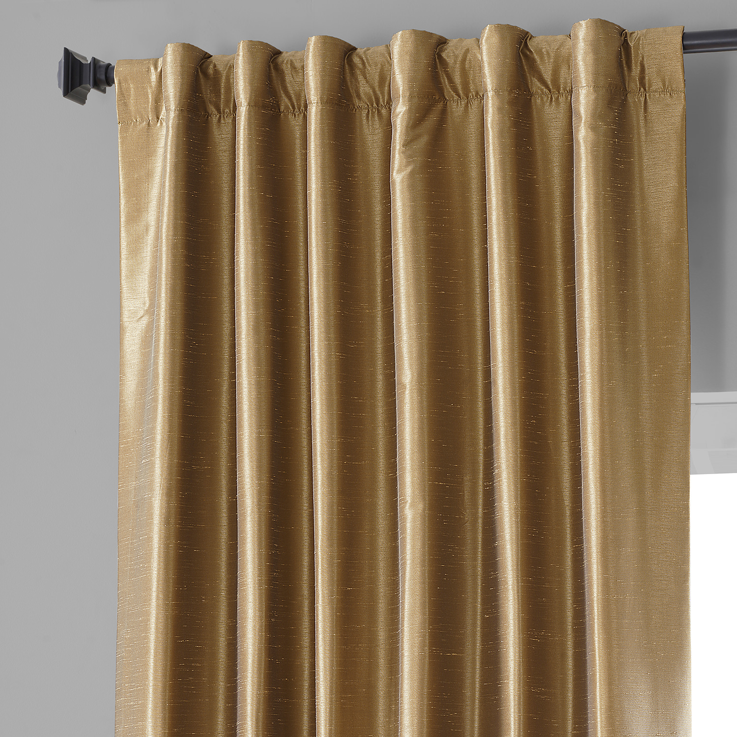 Charming Gold Vintage Dupioni Hotel Blackout Curtain