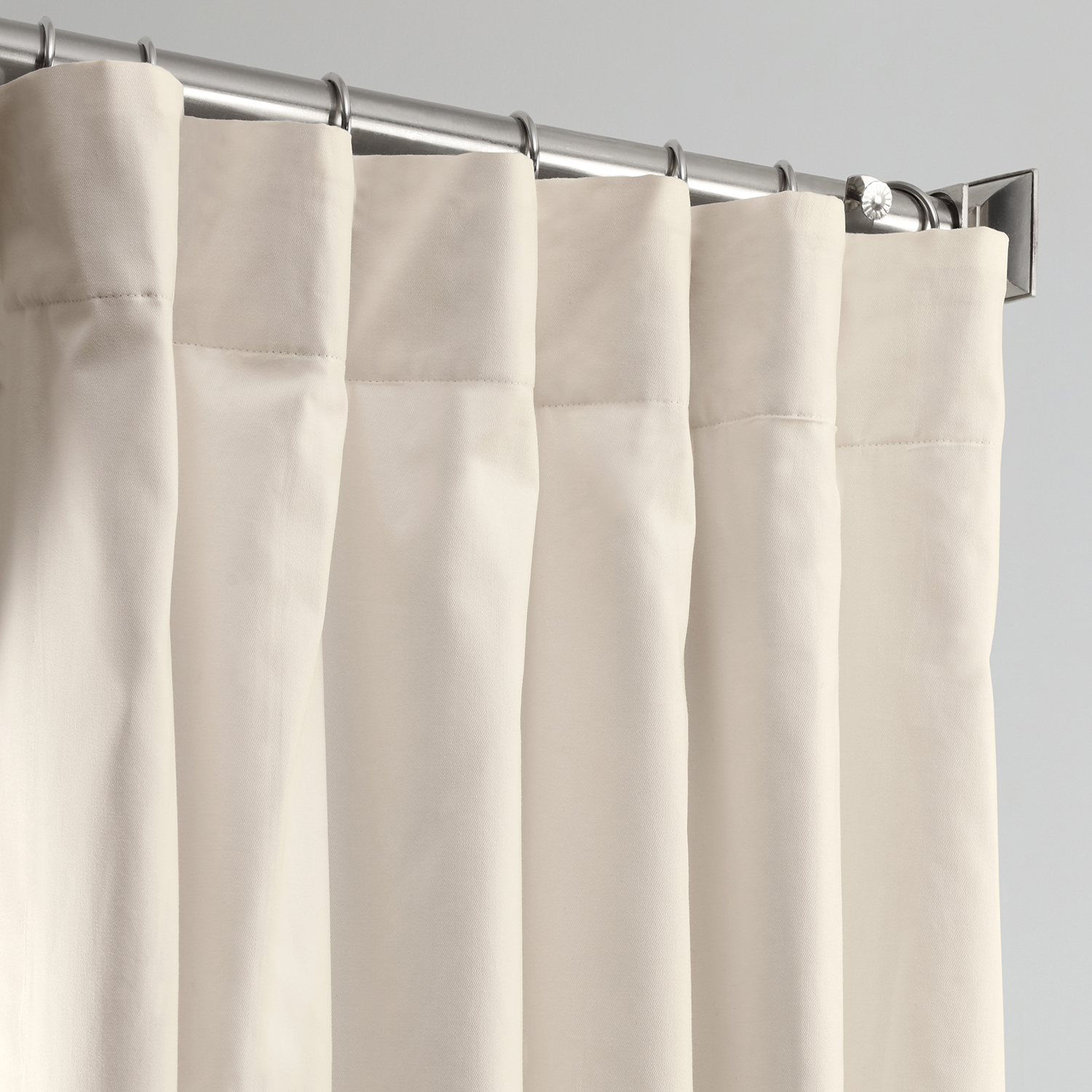 Fresh Popcorn Solid Cotton Blackout Curtain