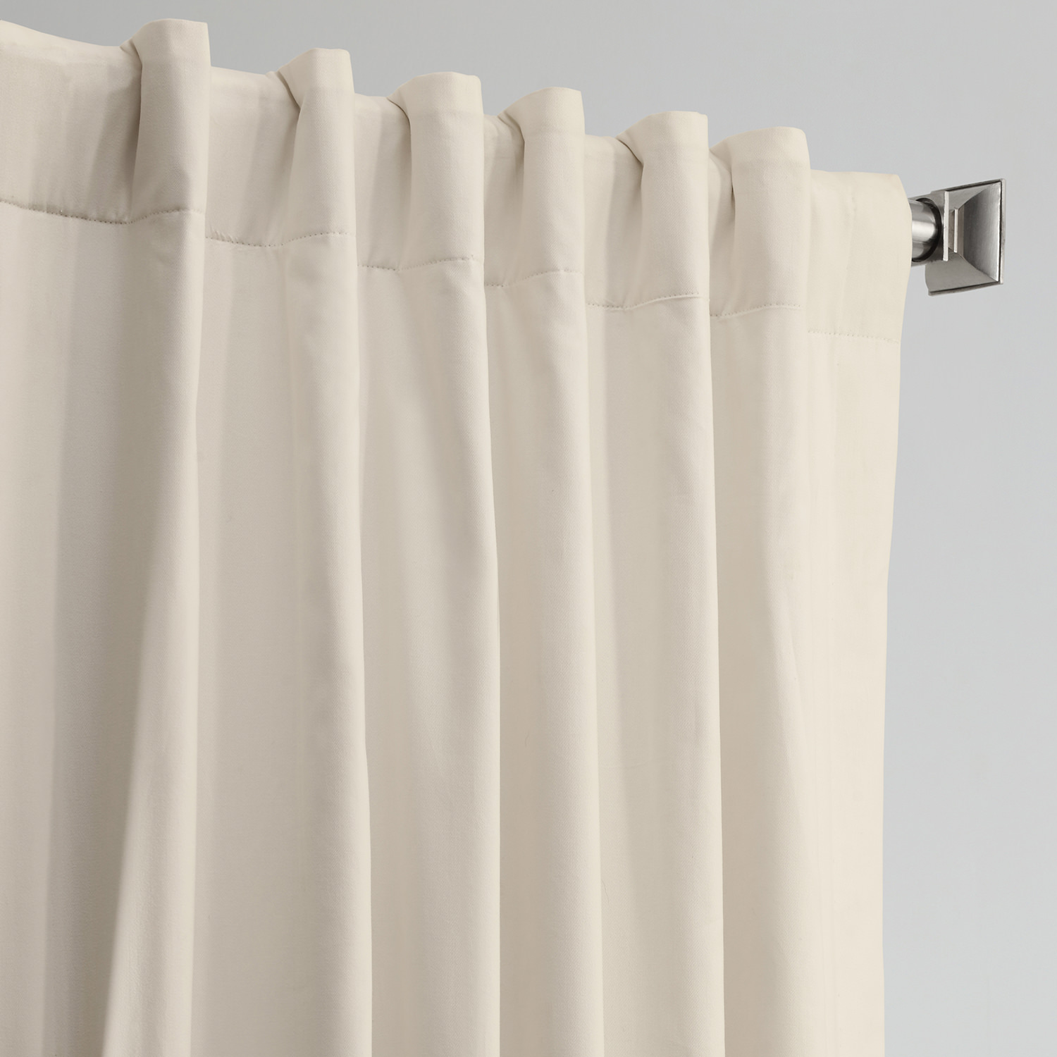 Fresh Popcorn Solid Cotton Blackout Curtain