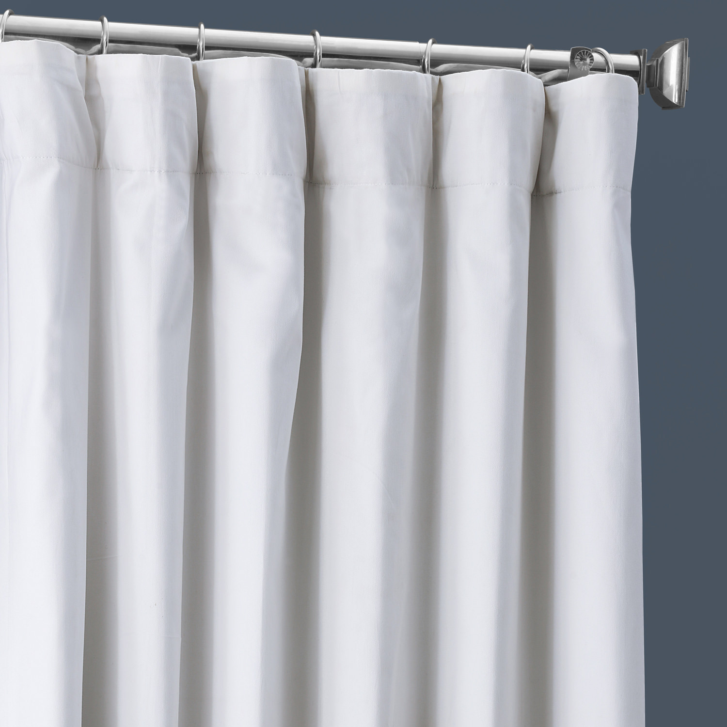 Whisper White Solid Cotton Blackout Curtain