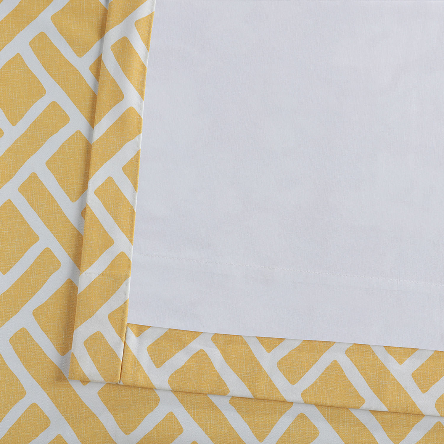 Martinique Yellow Printed Cotton Curtain