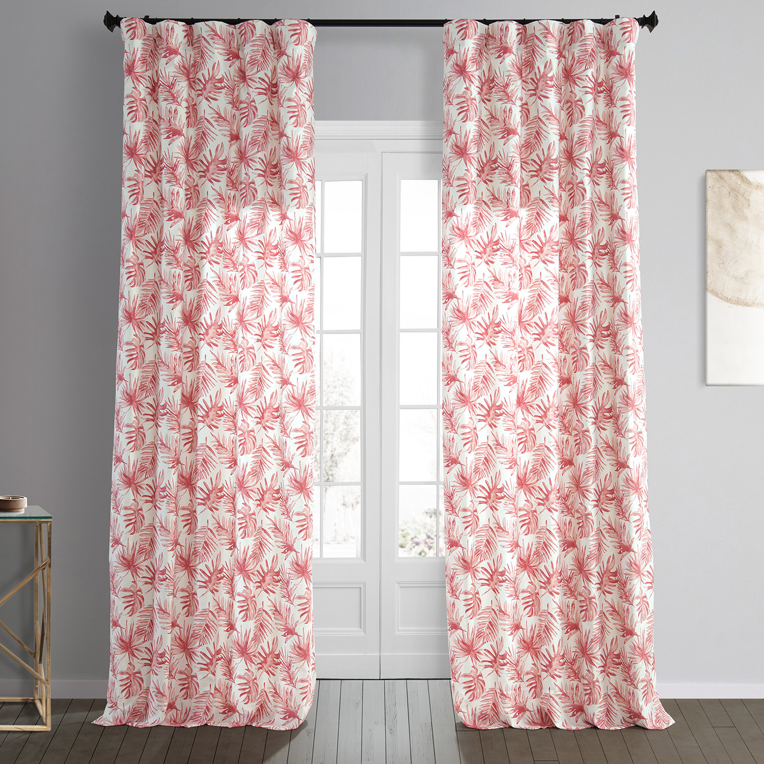 Artemis Rust Printed Cotton Curtain