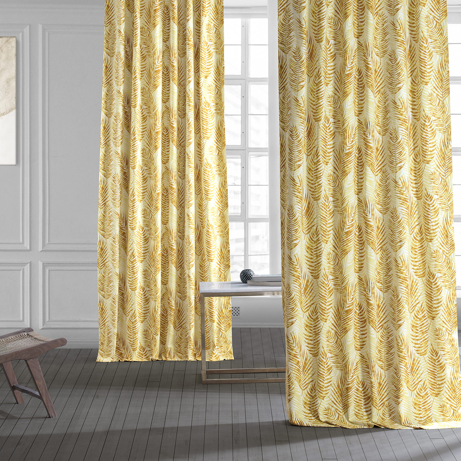 Kupala Eternal Gold Printed Cotton Curtain