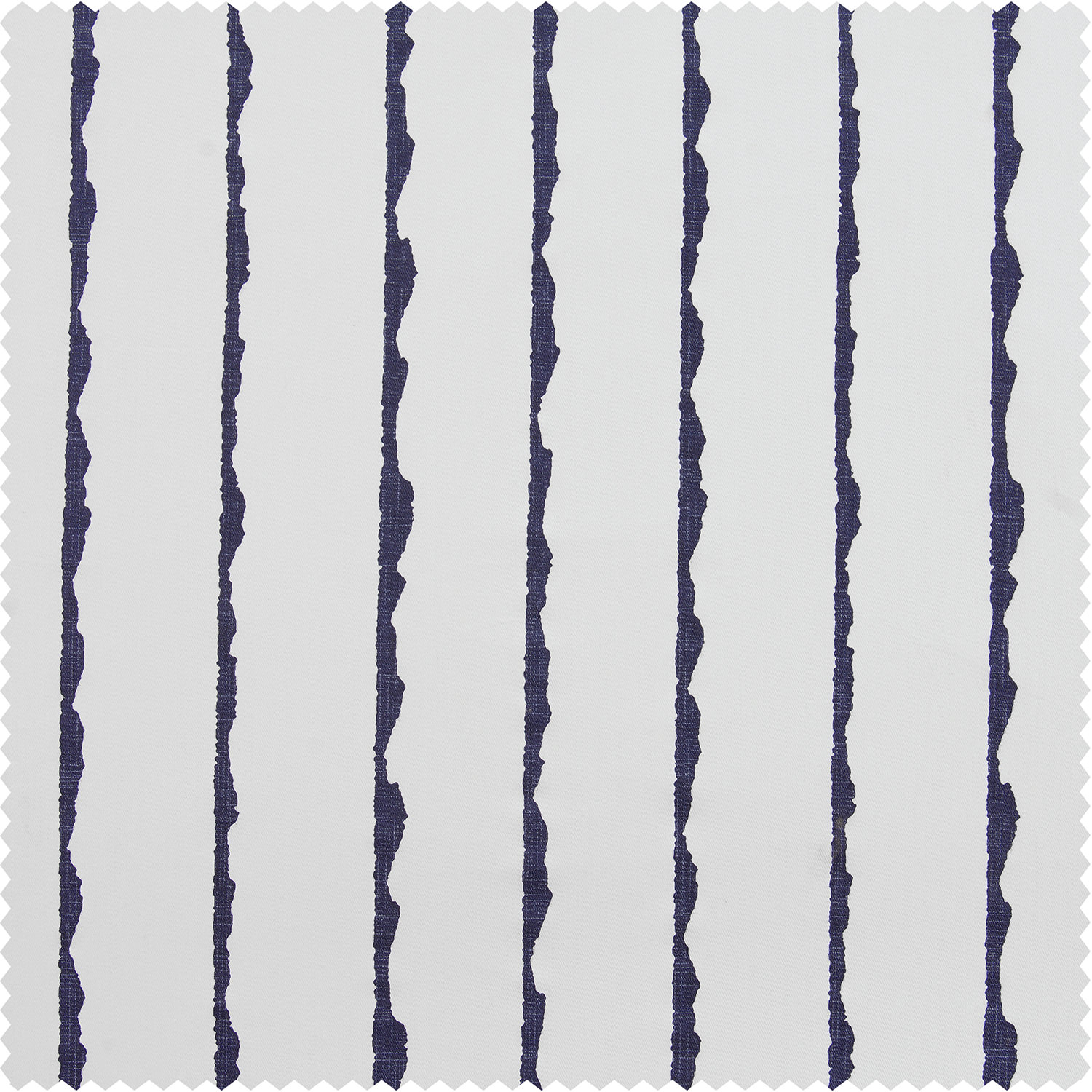 Sharkskin Blue Stripe Printed Cotton Curtain