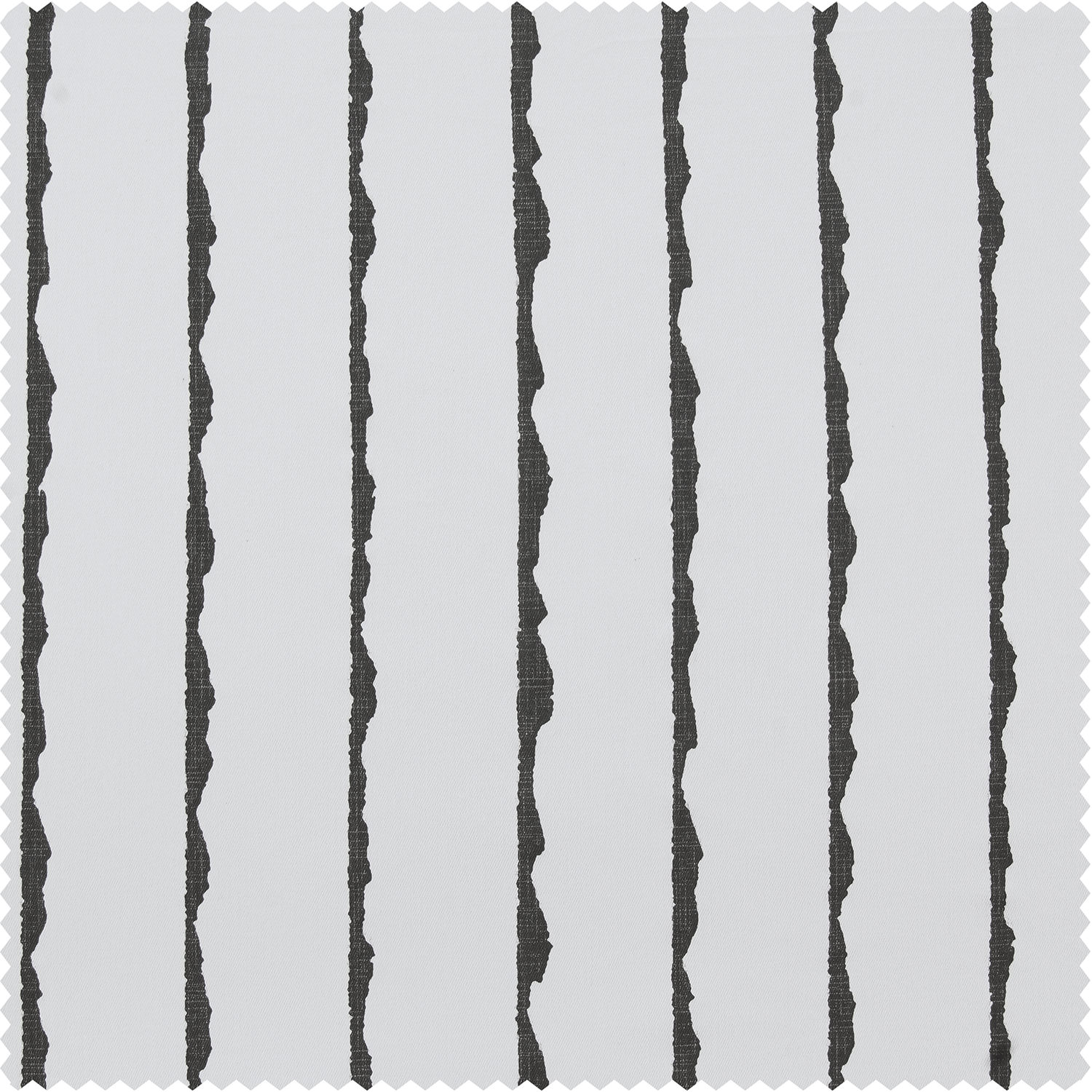 Sharkskin Black Stripe Printed Cotton Curtain