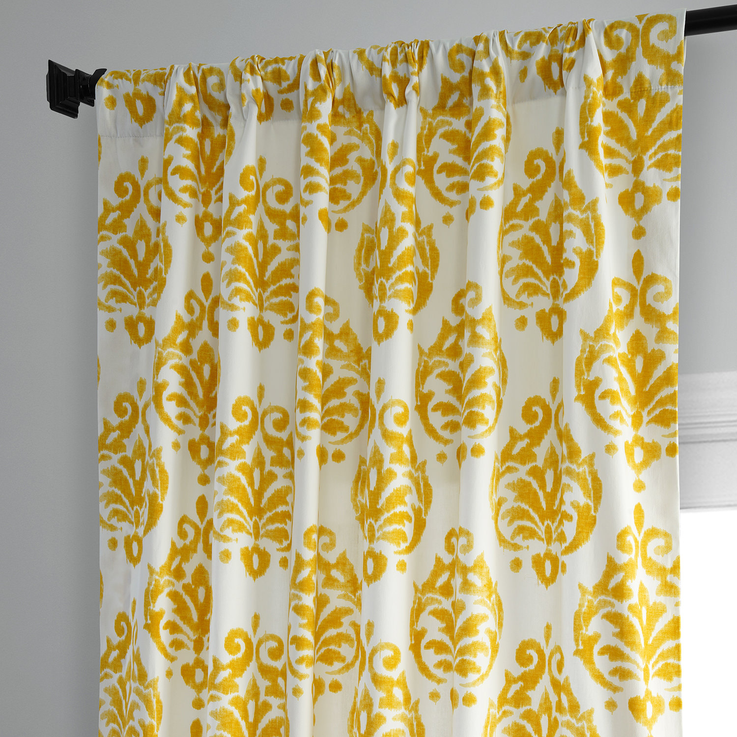 Sandlewood Gold Printed Cotton Curtain