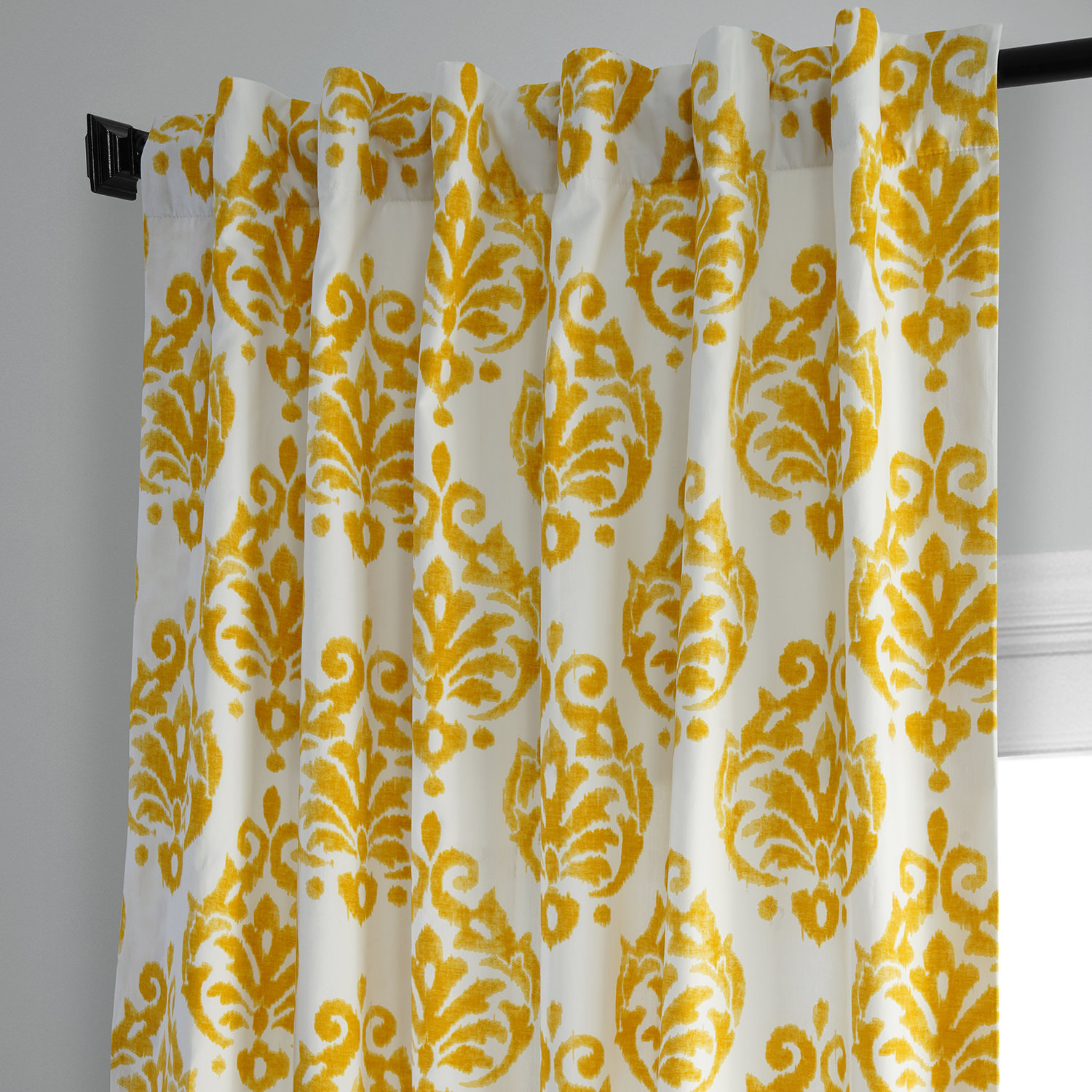 Sandlewood Gold Printed Cotton Curtain