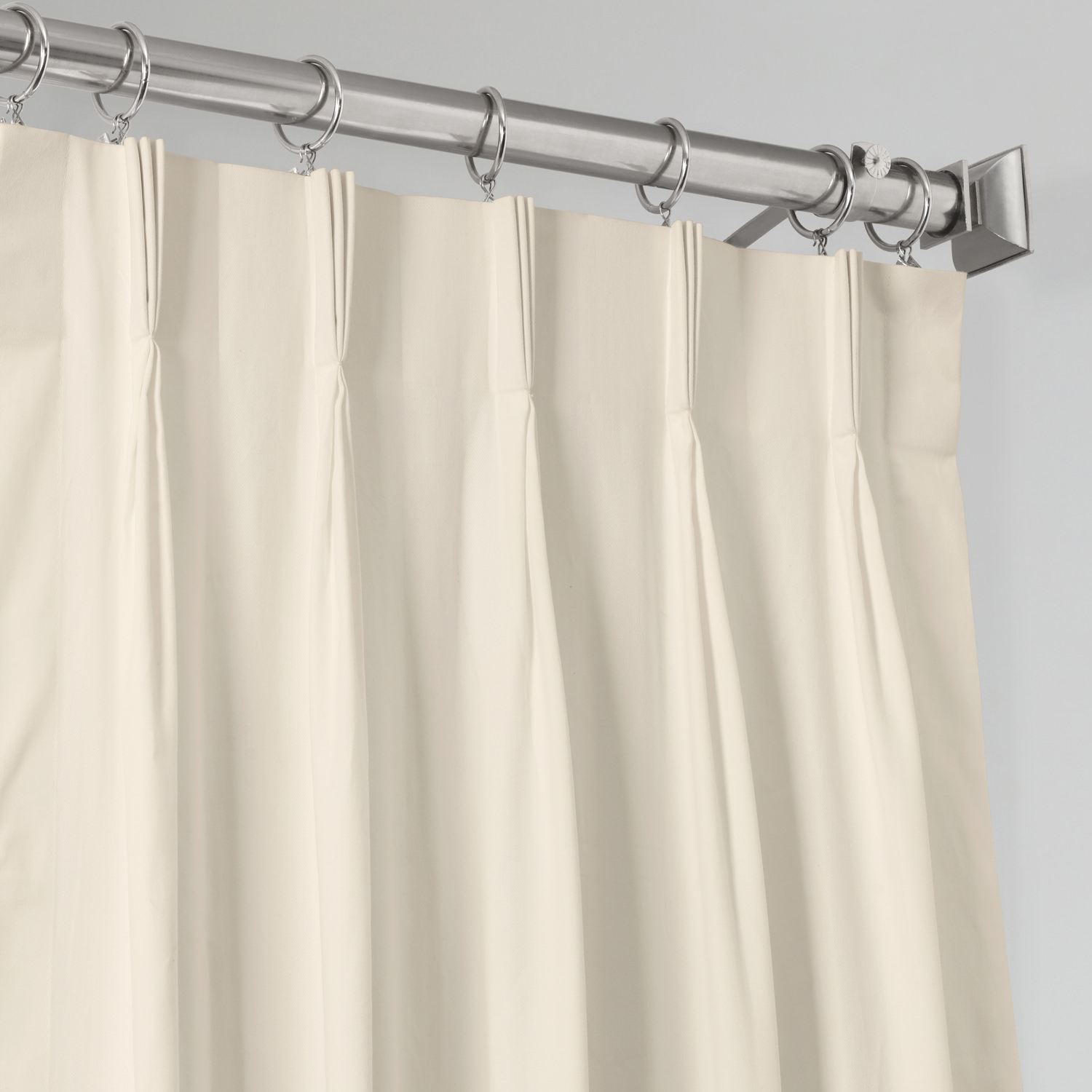 Fresh Popcorn Solid Cotton Pleated Curtain