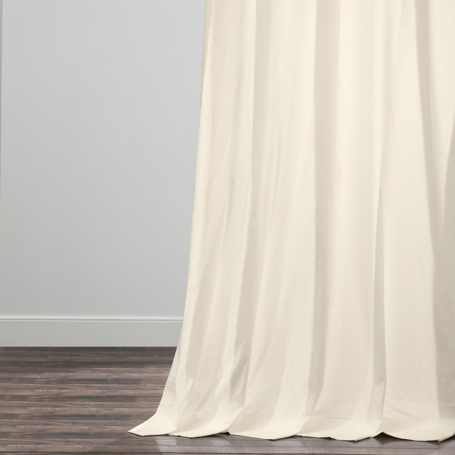 Fresh Popcorn Solid Cotton Pleated Curtain