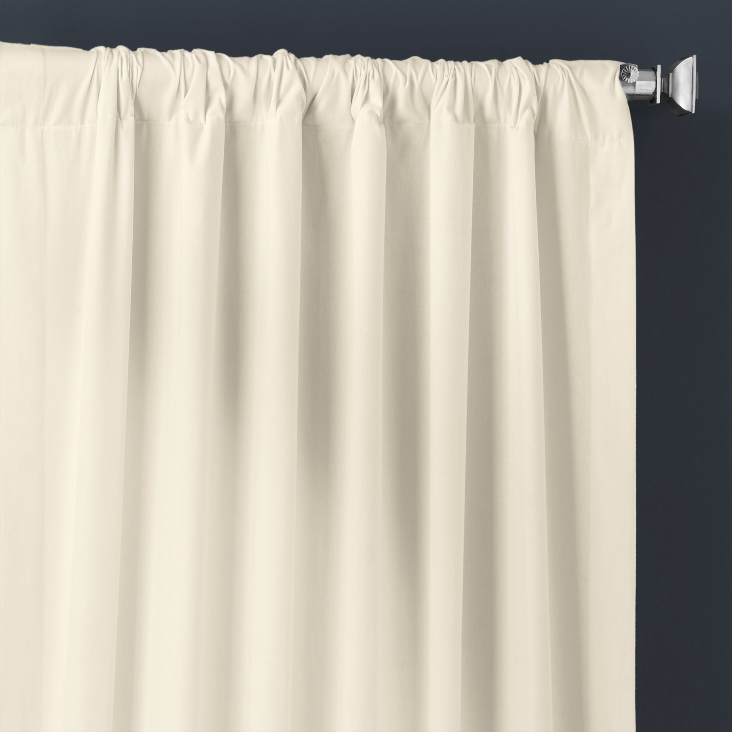 Fresh Popcorn Solid Cotton Curtain