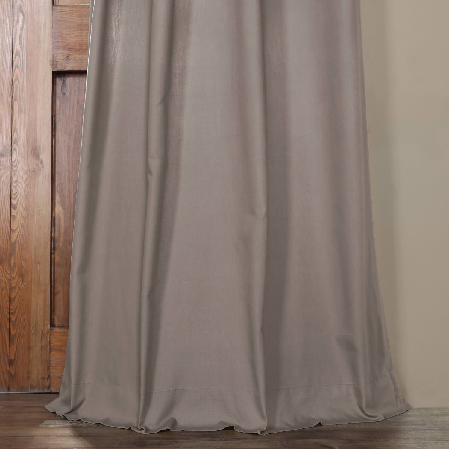 Millstone Gray Solid Cotton Grommet Curtain