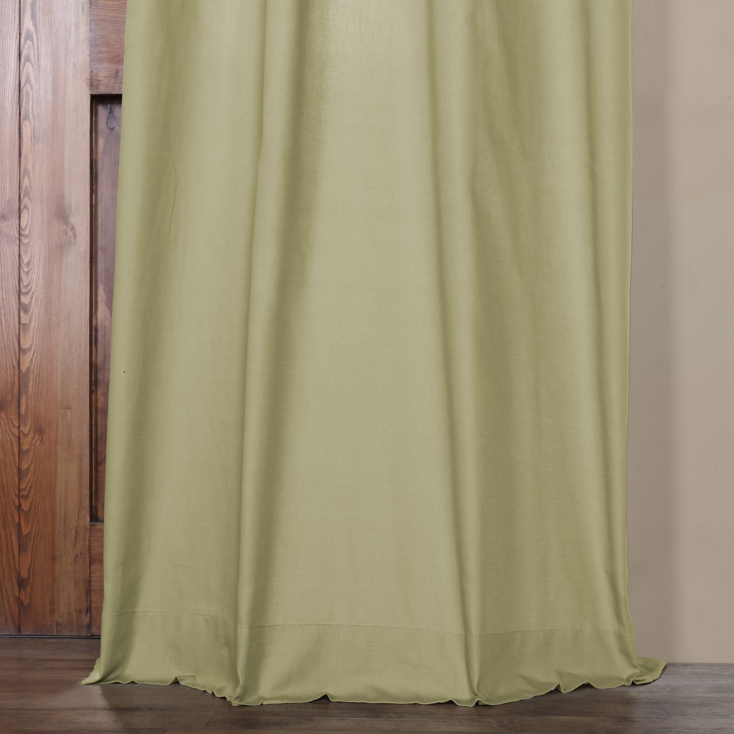 Mountain Moss Solid Cotton Grommet Curtain